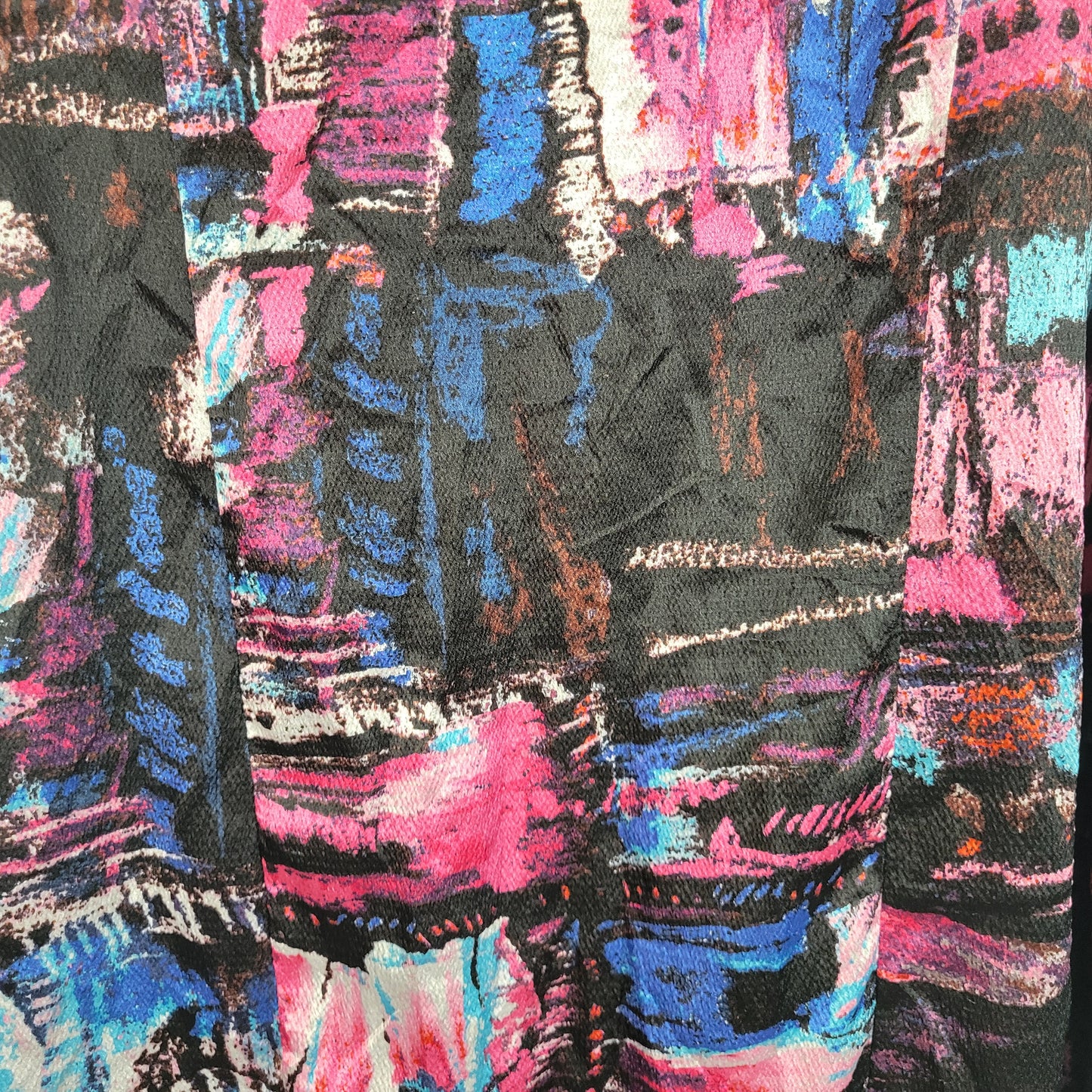 Lane Bryant Tunic Mini Dress 24 Plus Size Watercolor Neon Pink Blue WAT43E