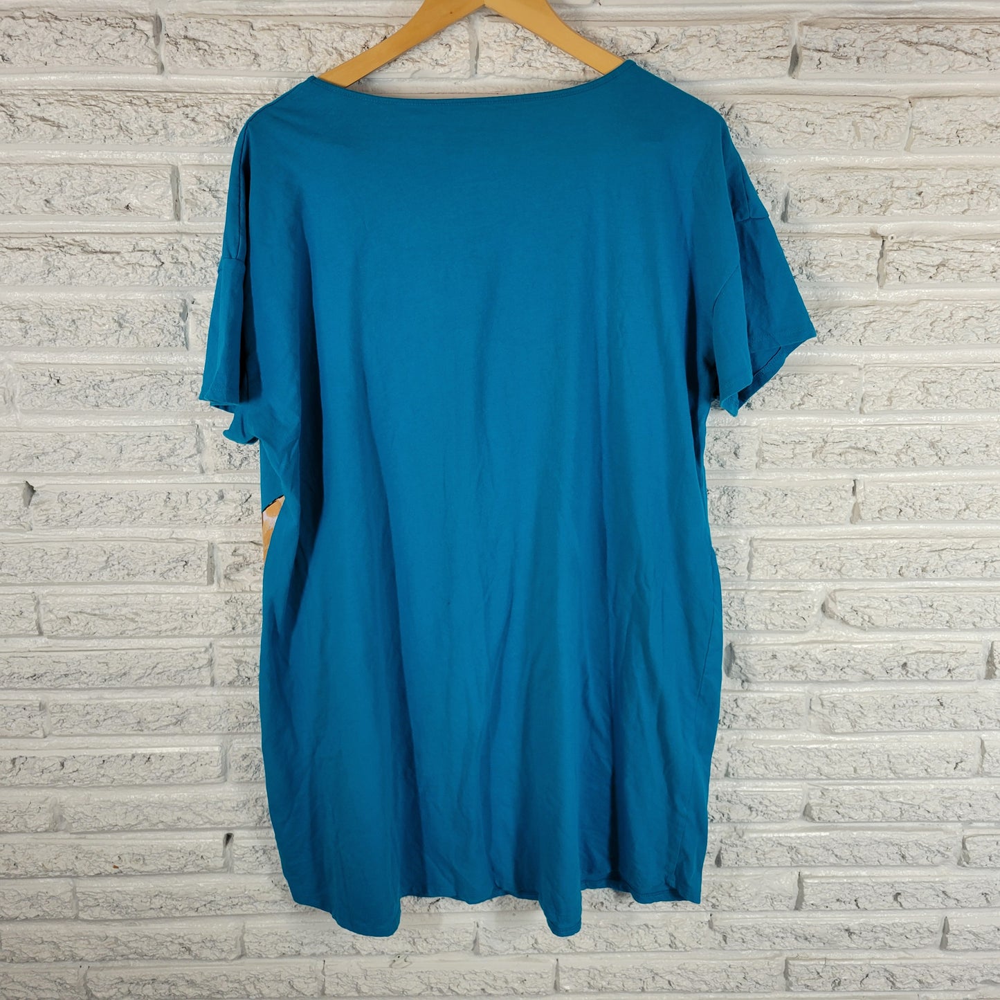 Secret Treasures Pajama Top 2X 3X Blue Giraffe Print Sleep Short Sleeve NOV6E