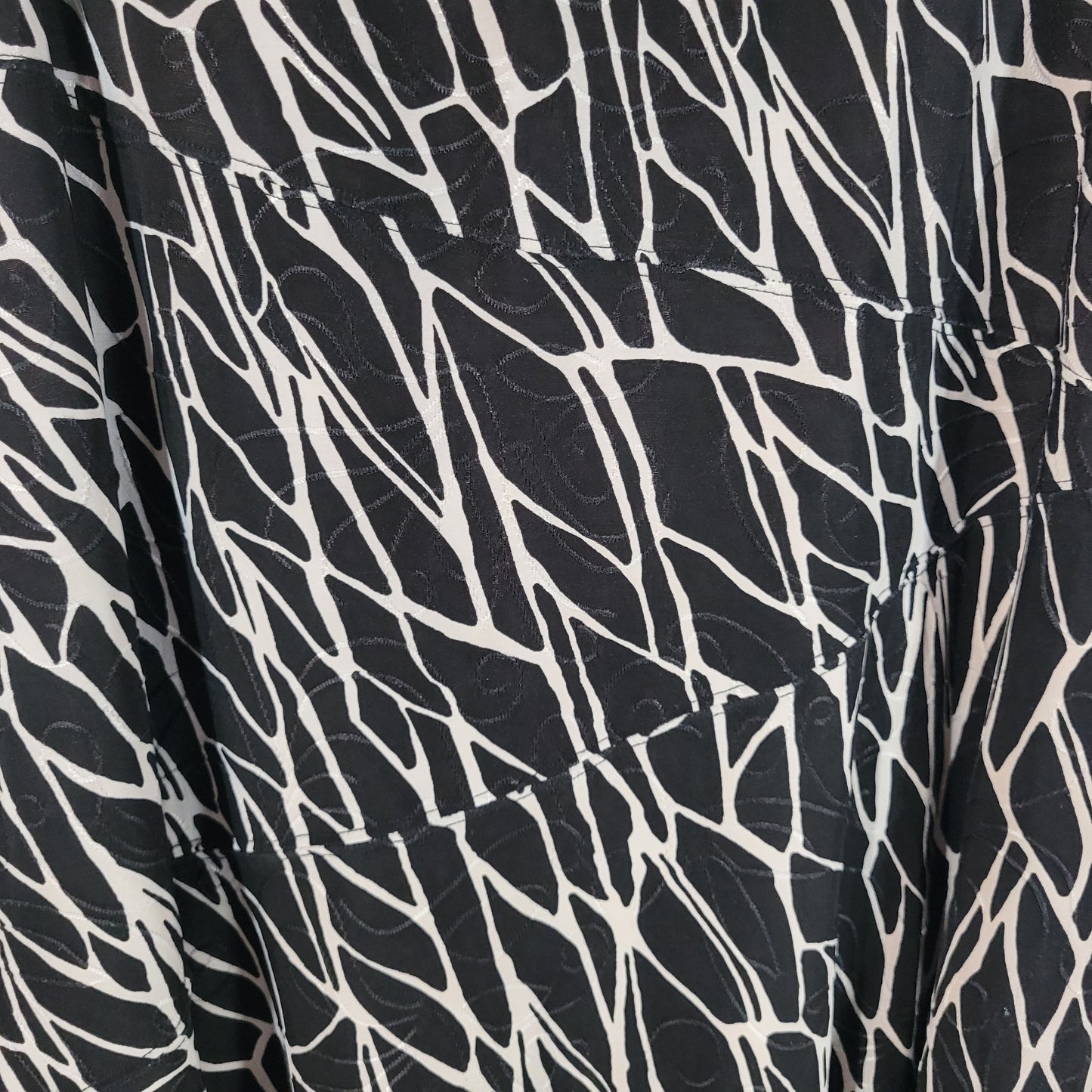 JM Collection XXL Skirt Black White Animal Print Midi A-Line Plus Size ANI53E