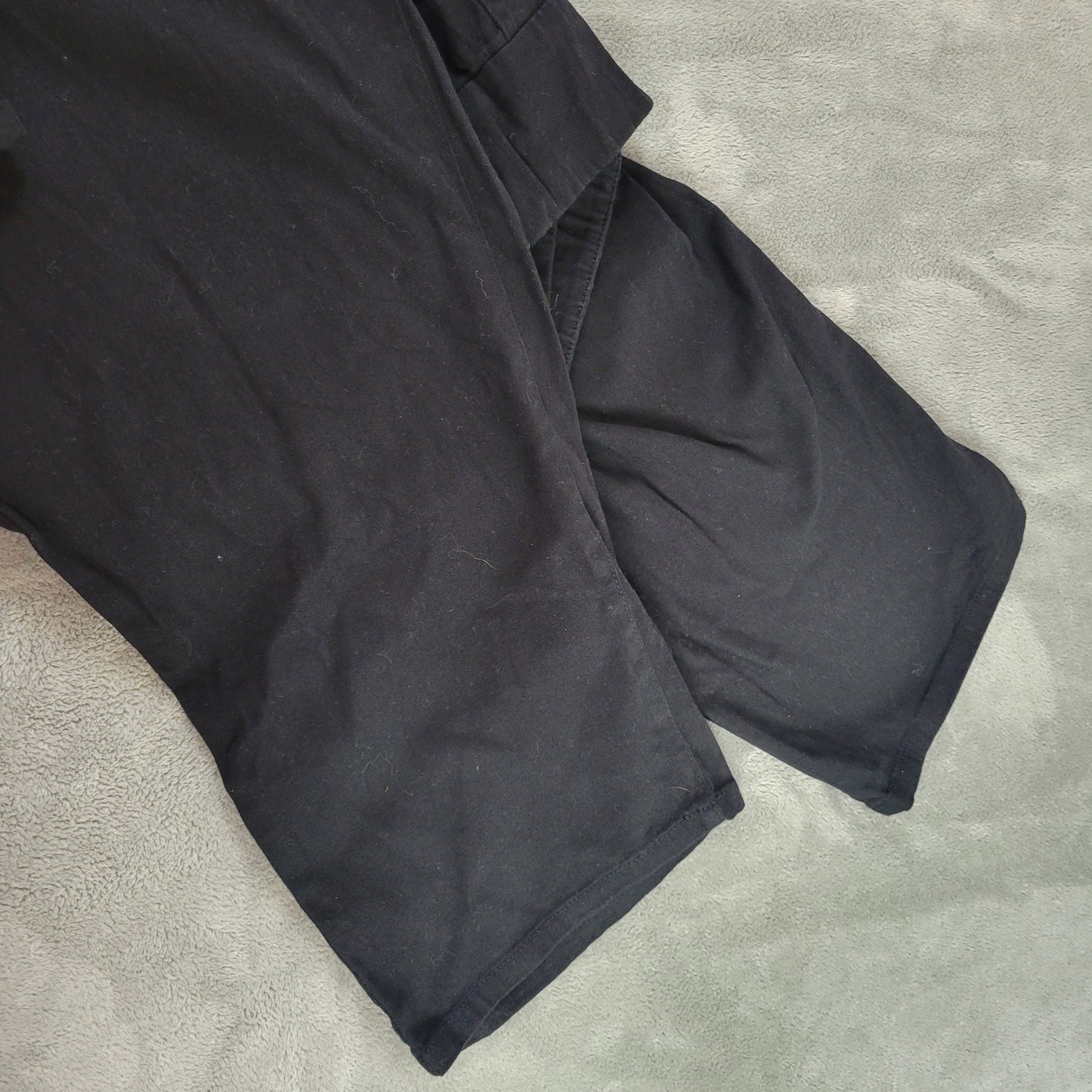 Woman Within Black Pants 28WP Plus Petite Elastic Waist Pull On Straight BLA48E