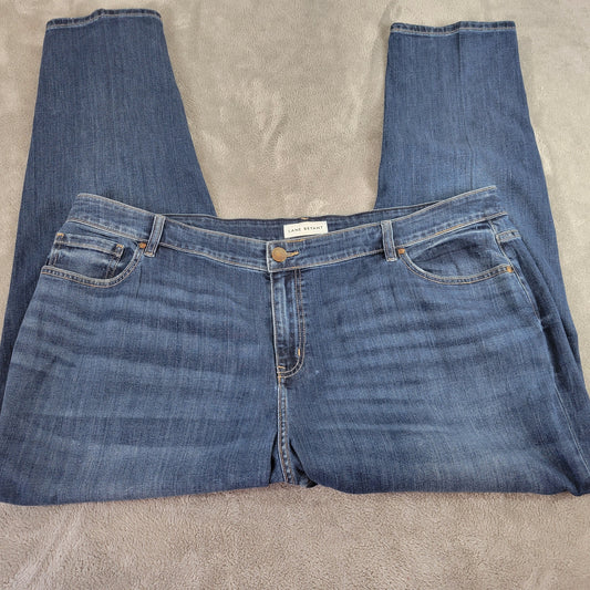 Lane Bryant Flex Magic Boyfriend Jeans 22 Plus Dark Wash Denim Stretch SL134E