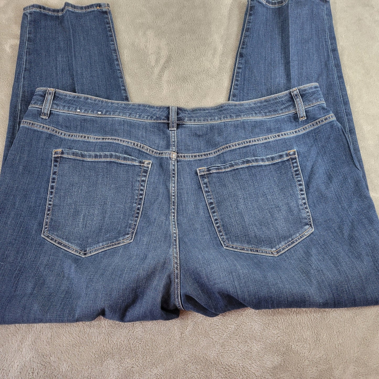 Lane Bryant Flex Magic Boyfriend Jeans 22 Plus Dark Wash Denim Stretch SL134E