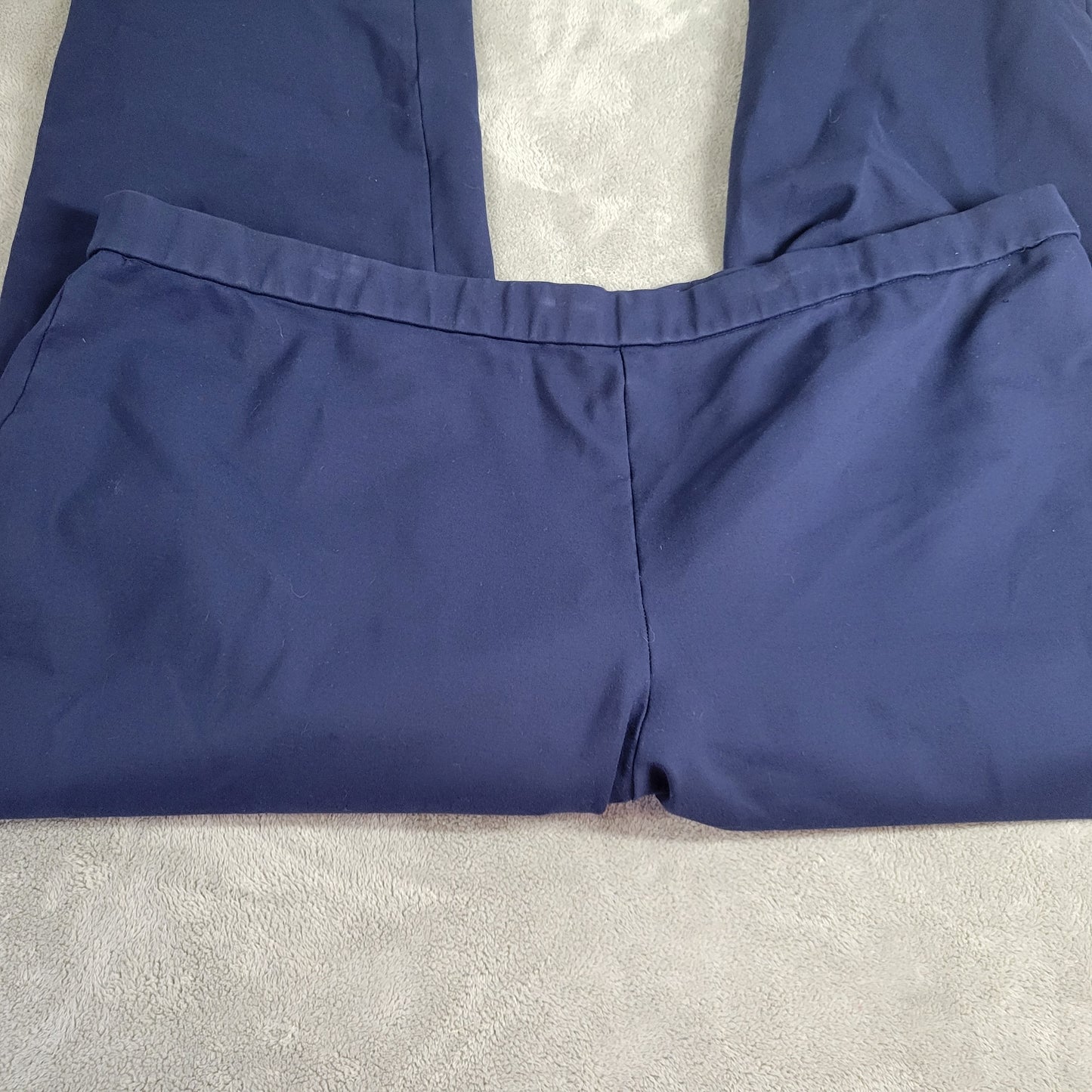 Susan Graver Womens Pants 3X Blue Straight Leg Knit Pull On Stretch BLU64E