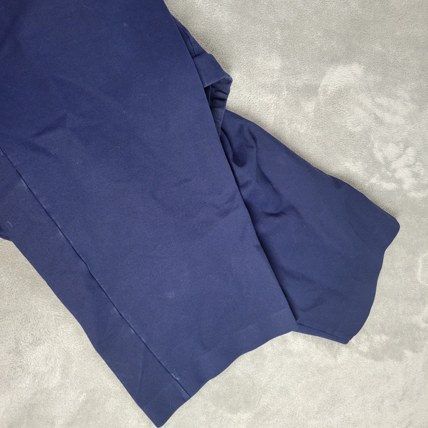 Susan Graver Womens Pants 3X Blue Straight Leg Knit Pull On Stretch BLU64E