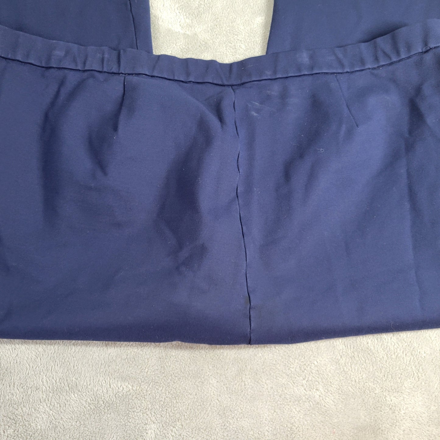 Susan Graver Womens Pants 3X Blue Straight Leg Knit Pull On Stretch BLU64E