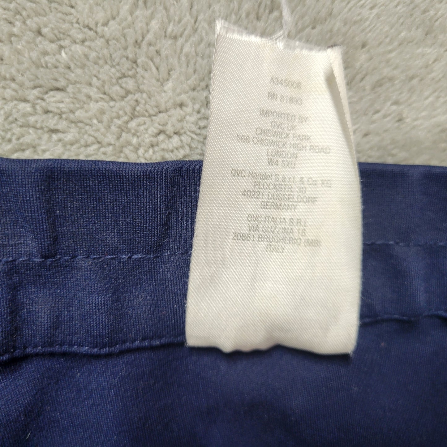 Susan Graver Womens Pants 3X Blue Straight Leg Knit Pull On Stretch BLU64E
