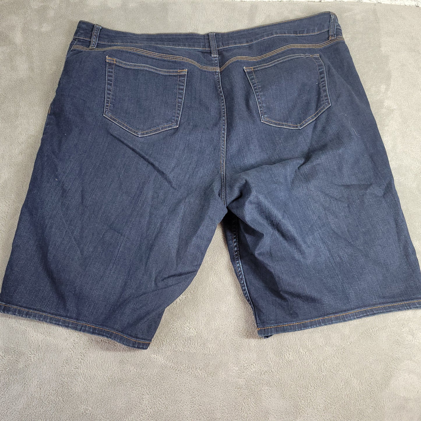 St John's Bay Womens Bermuda Shorts Size 24W Dark Wash Denim Stretch SHO6E