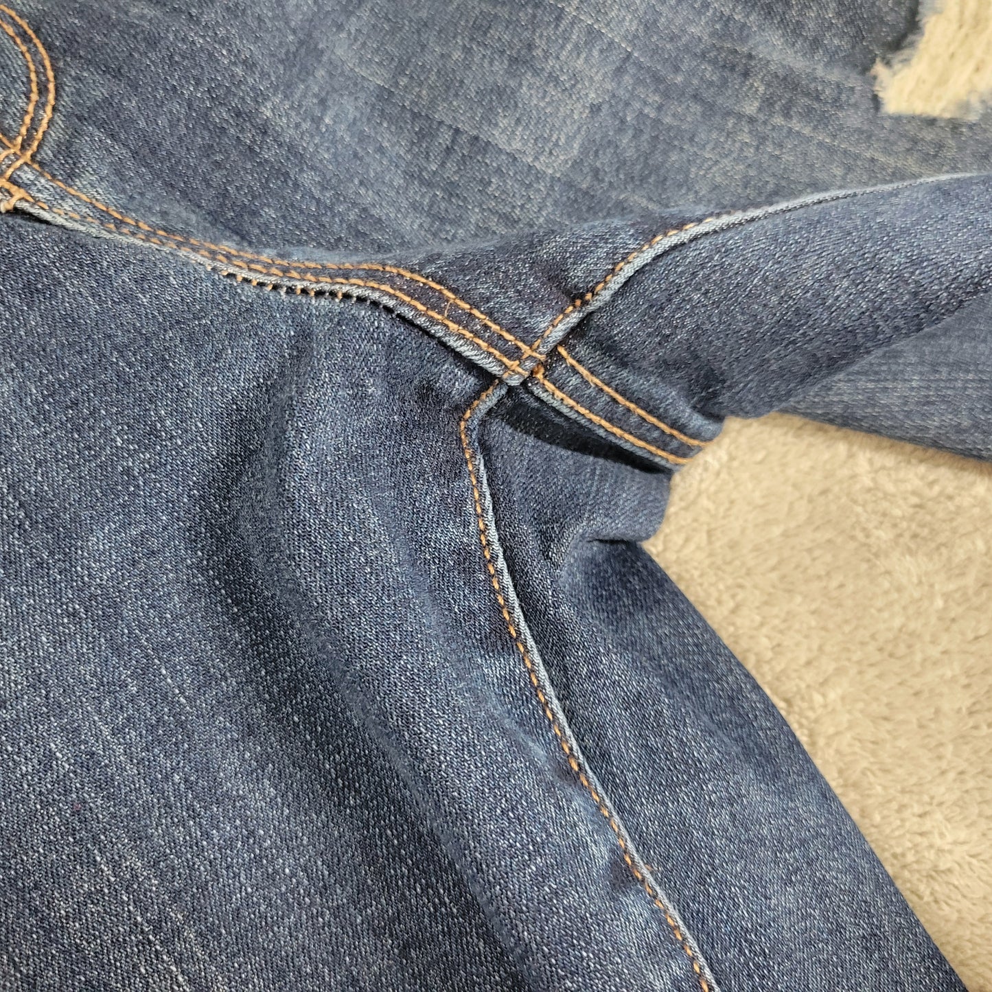 Maurices M Jeans Womens Skinny XL X-Long Dark Wash Distressed Tall SKI10E