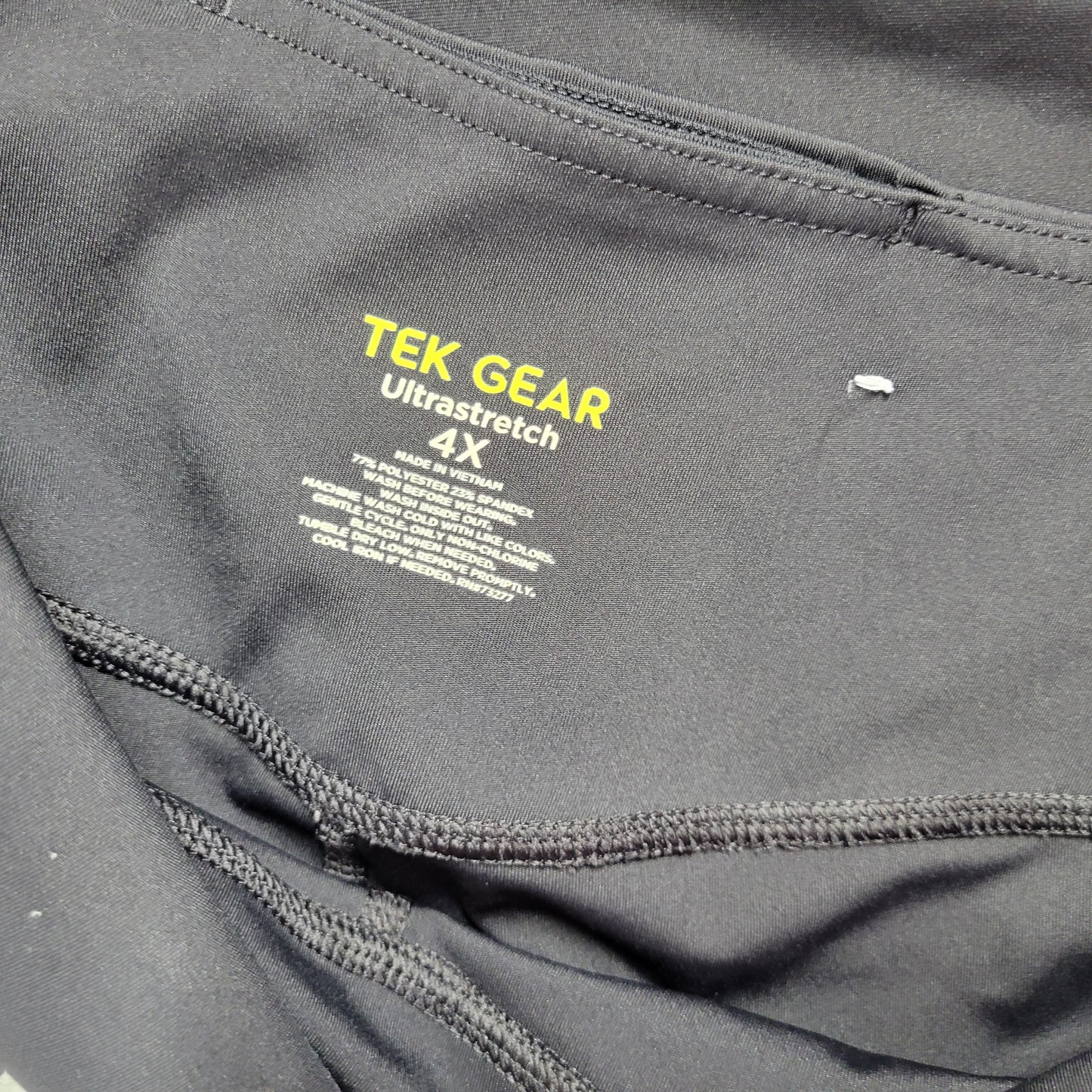 Tek Gear Black Leggings 4X Plus Activewear Stretch Elastic Waist Pants BLA24E