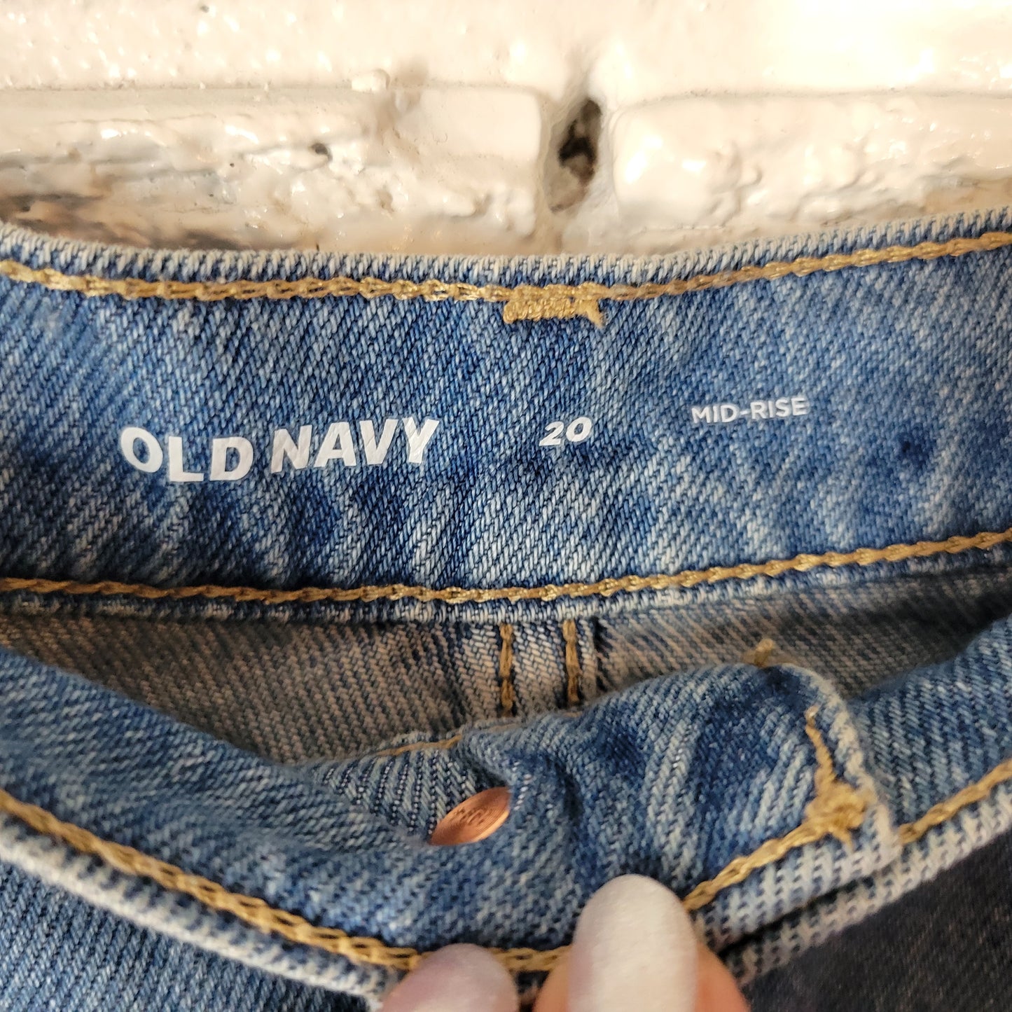 Old Navy Womens Plus Denim Skirt Long Front Slit Medium Wash Pencil SWE112E