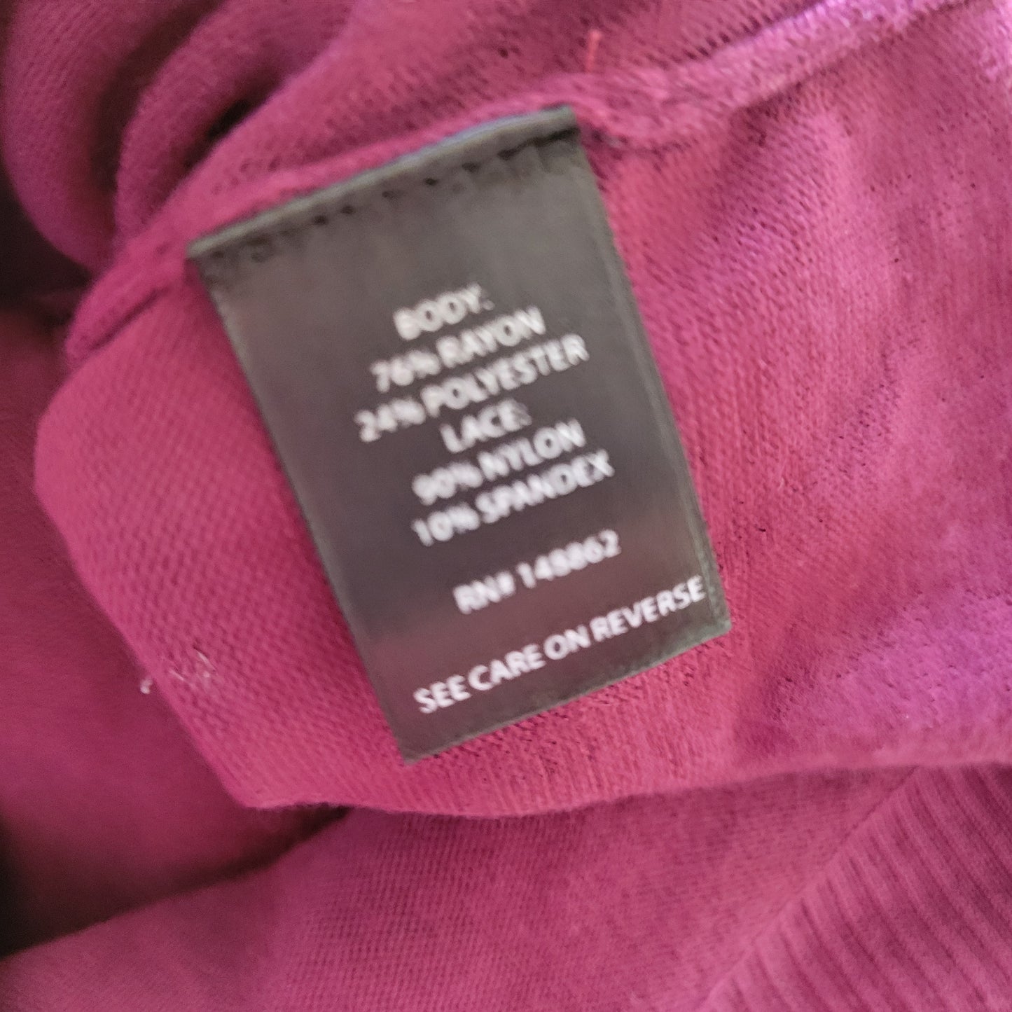 Torrid Purple V-Neck Sweater 2X Plus Lace Sleeve Solid Knit Stretchy PUR49E