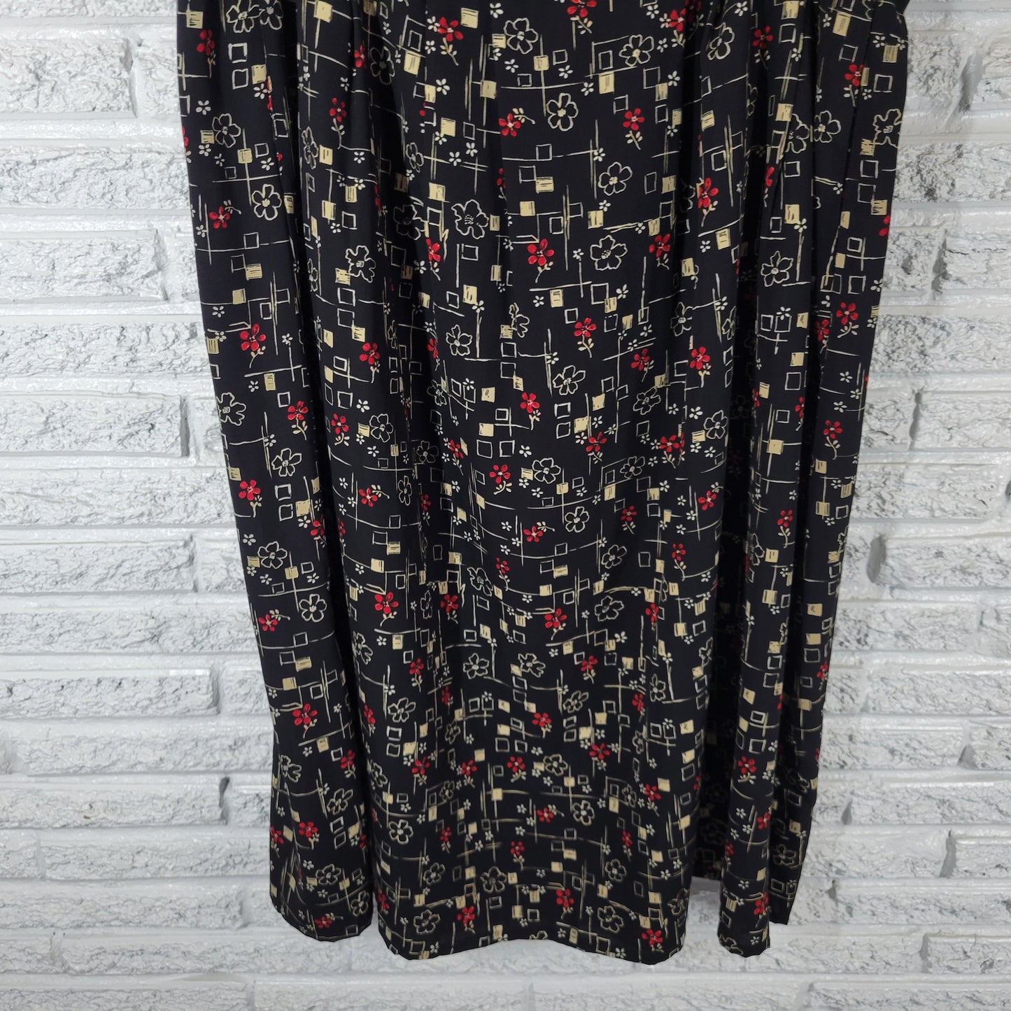 Sag Harbor Skirt 2X Womens Multicolor Floral Midi Pencil Pull On FLO190XE