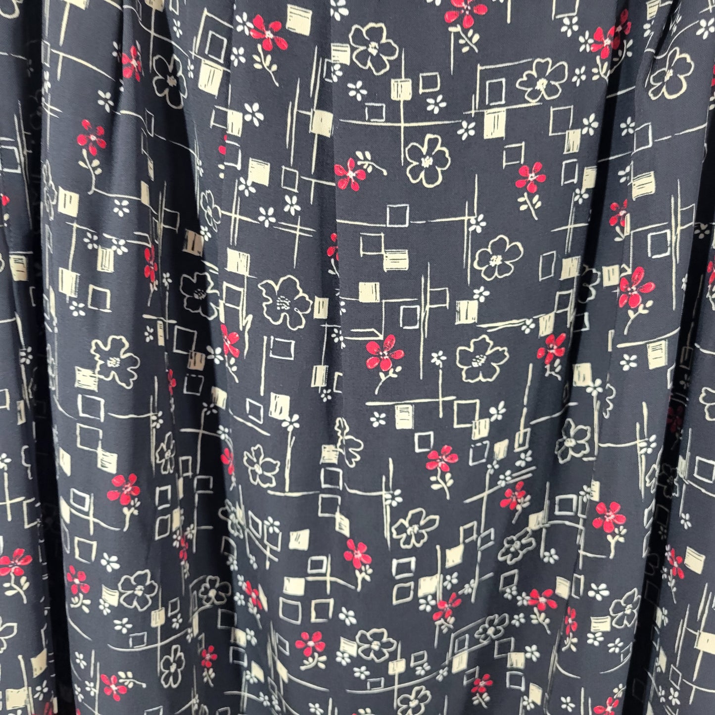 Sag Harbor Skirt 2X Womens Multicolor Floral Midi Pencil Pull On FLO190XE