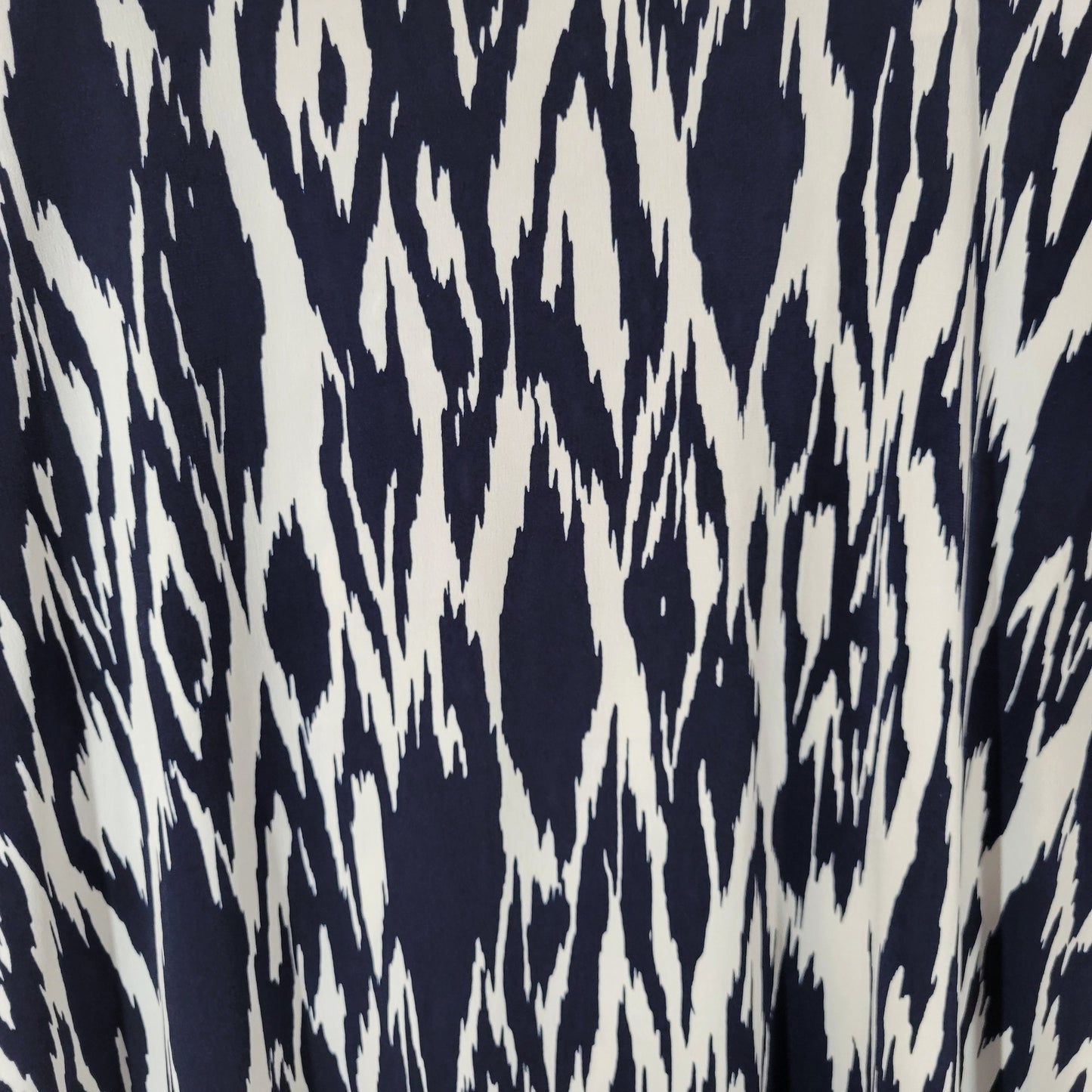 Anne Klein Top 1X Womens Blue White Watercolor Pleated Blouse Sleeveless WAT73E