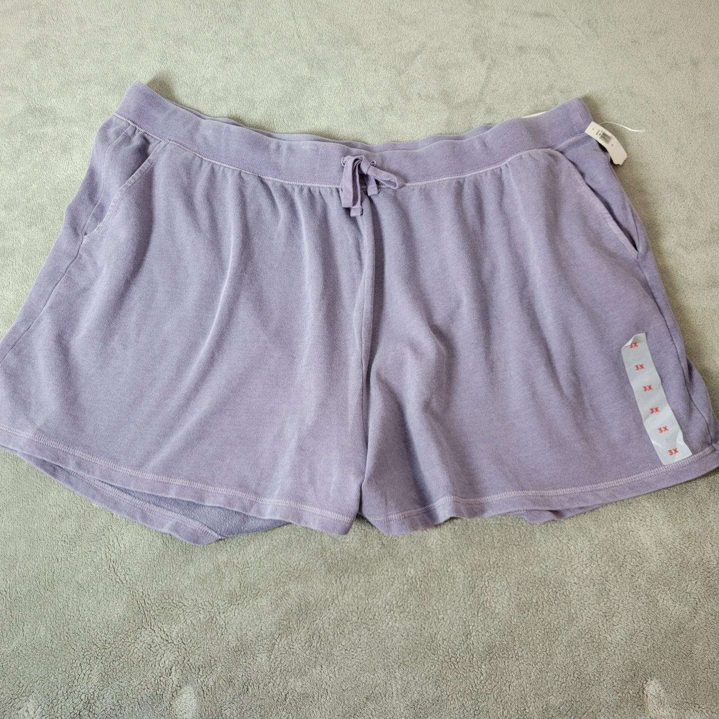 Old Navy Knit Athletic Shorts 3X Plus Size Lavender Purple Drawstring PUR72E