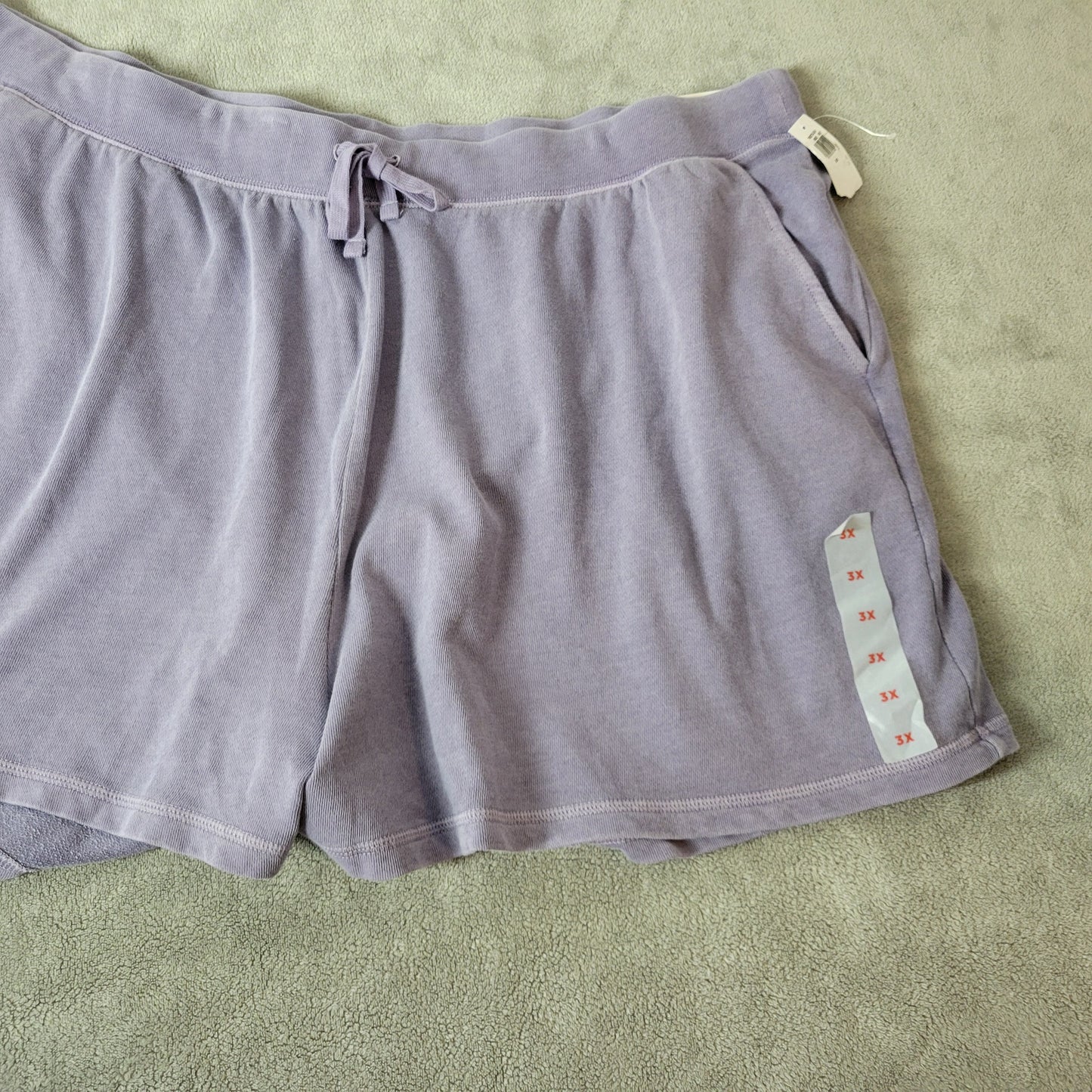 Old Navy Knit Athletic Shorts 3X Plus Size Lavender Purple Drawstring PUR72E