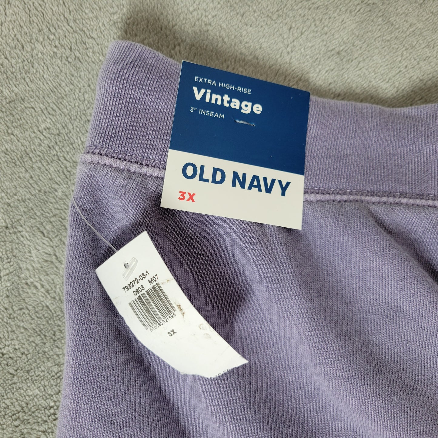 Old Navy Knit Athletic Shorts 3X Plus Size Lavender Purple Drawstring PUR72E