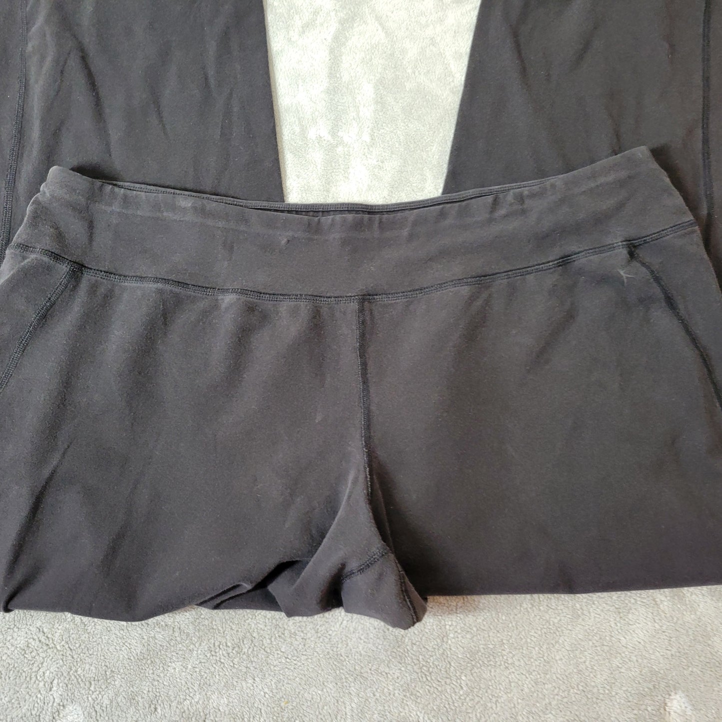 Danskin Now Leggings 3X Womens Black Pull On Elastic Waist Yoga Pants BLA117E
