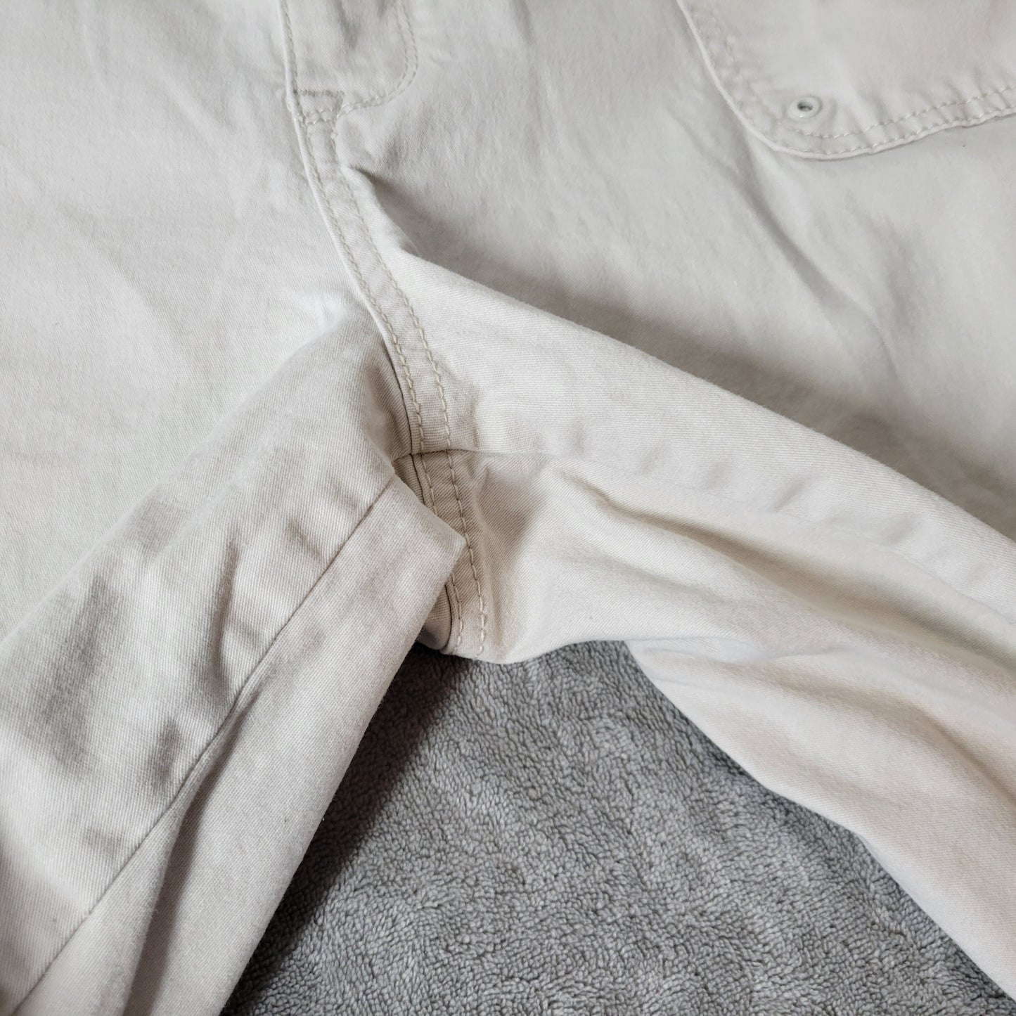 Gloria Vanderbilt Shorts 18 Plus Womens Off White Casual Elastic Waist WHI9E