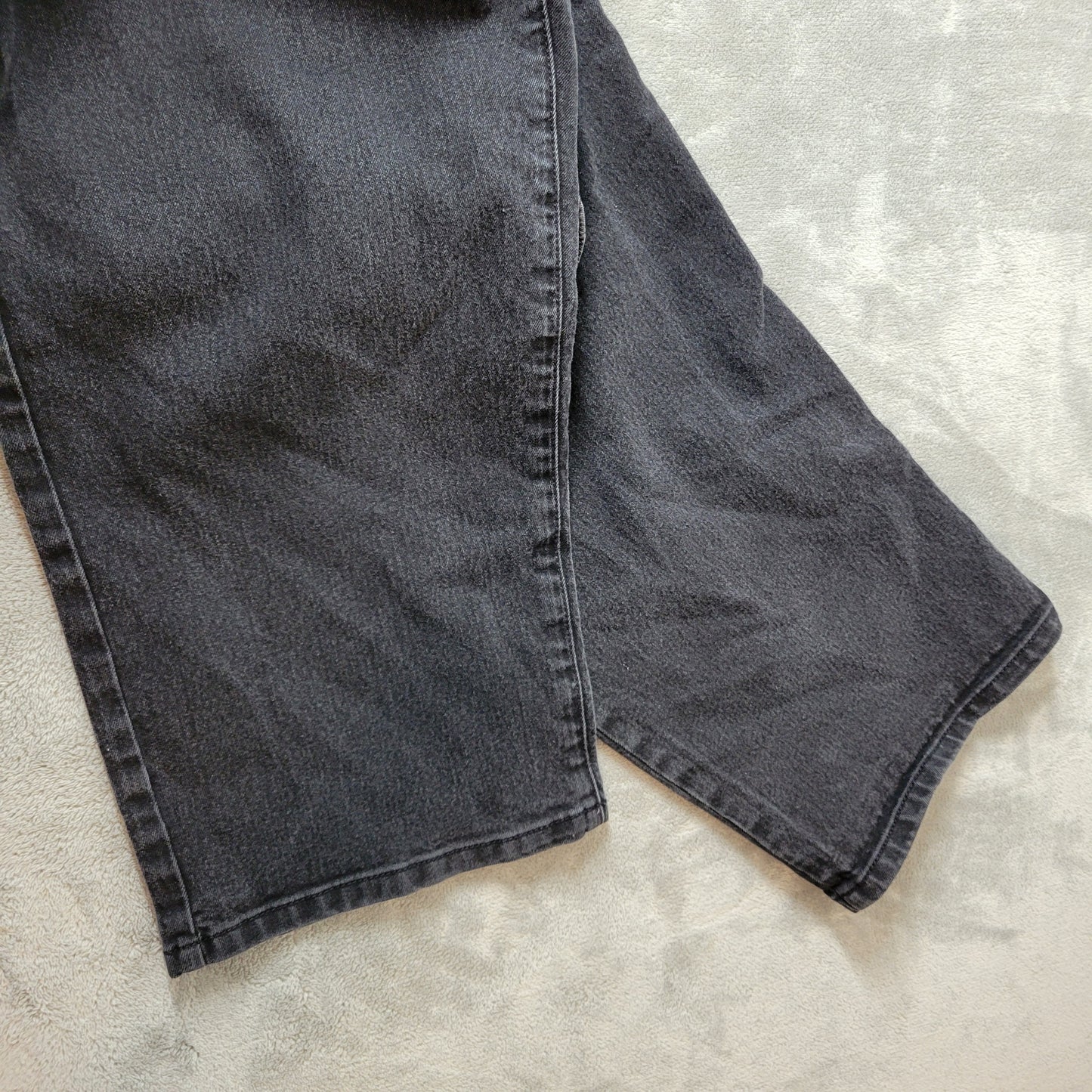 Catherines Right Fit Curvy Jeans 20WP Womens Black Straight Leg Stretch SL86E