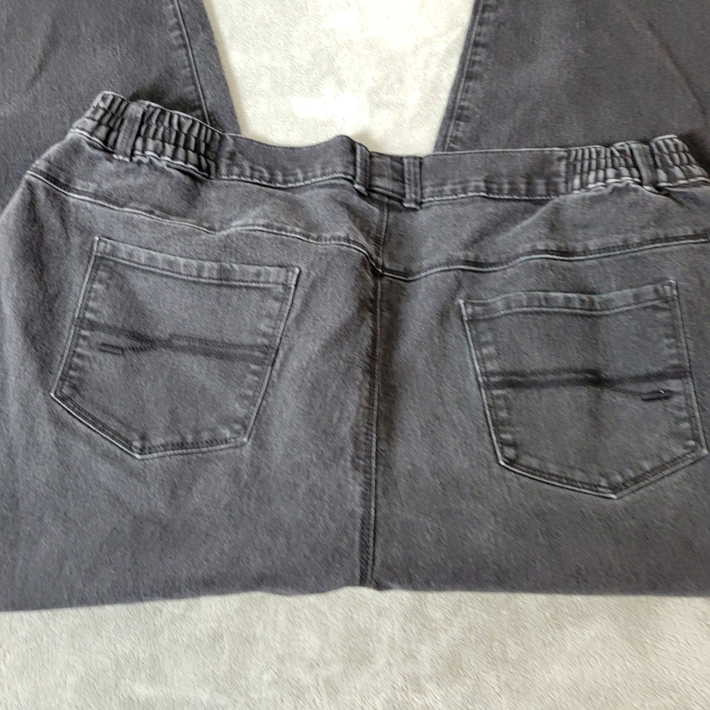 Catherines Right Fit Curvy Jeans 20WP Womens Black Straight Leg Stretch SL86E