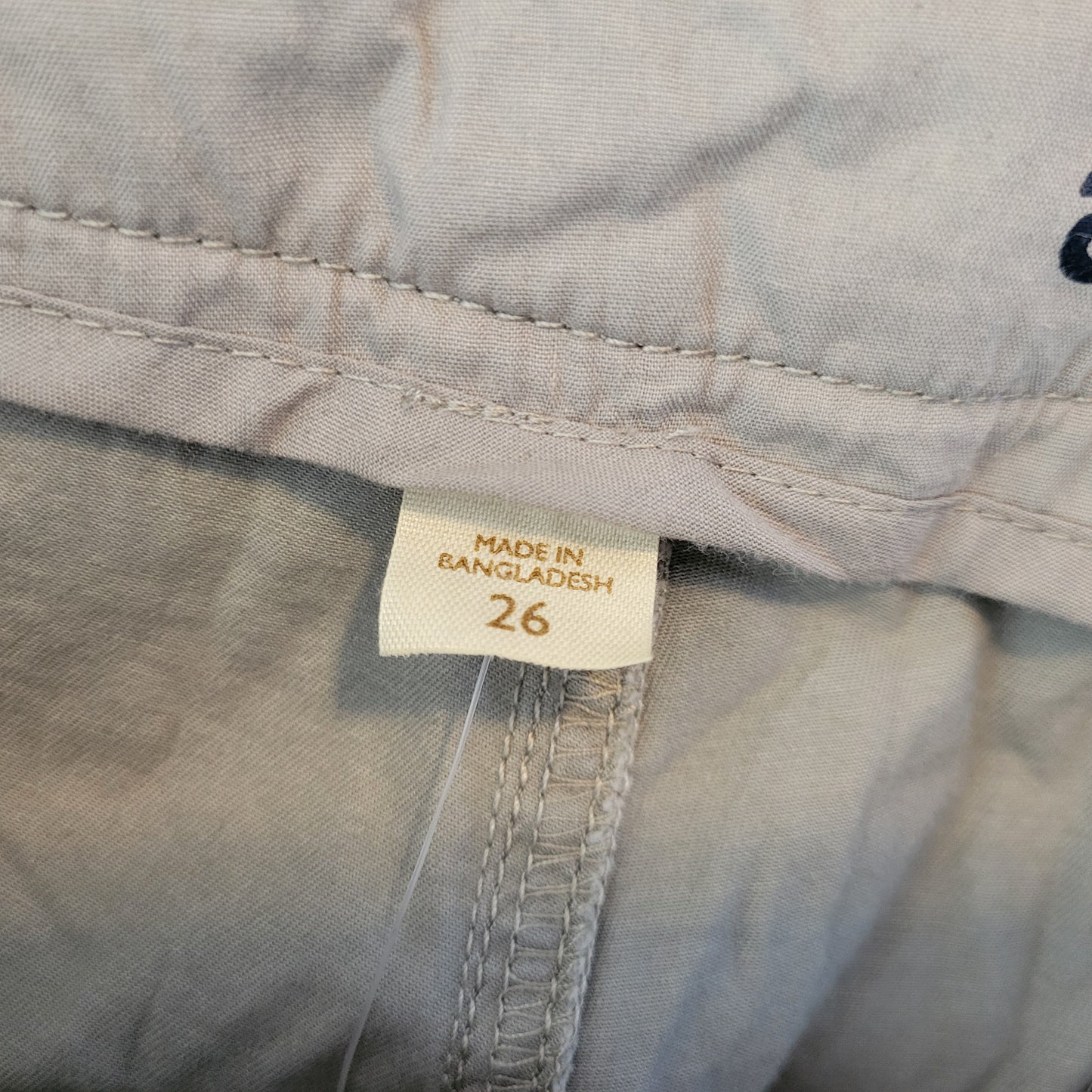 Avenue Dress Pants 26 Plus Womens Gray Chino Straight Leg Cuffed Stretch B20E