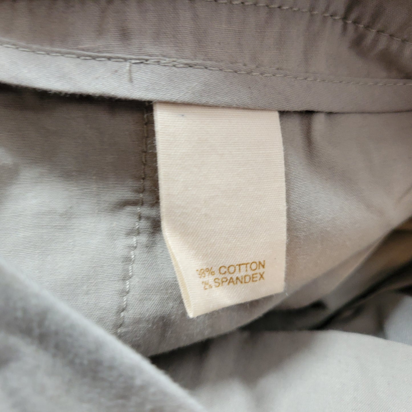 Avenue Dress Pants 26 Plus Womens Gray Chino Straight Leg Cuffed Stretch B20E
