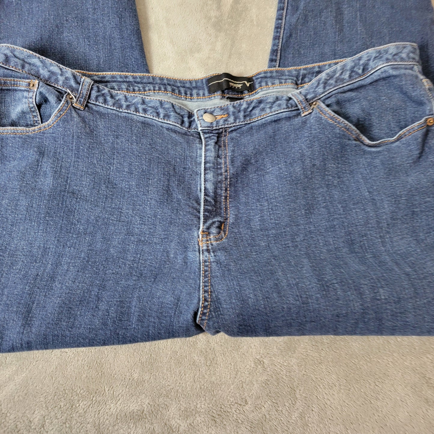 Venezia Jeans 28 Petite Womens Dark Blue Wash Straight Leg Stretch Denim SL62E