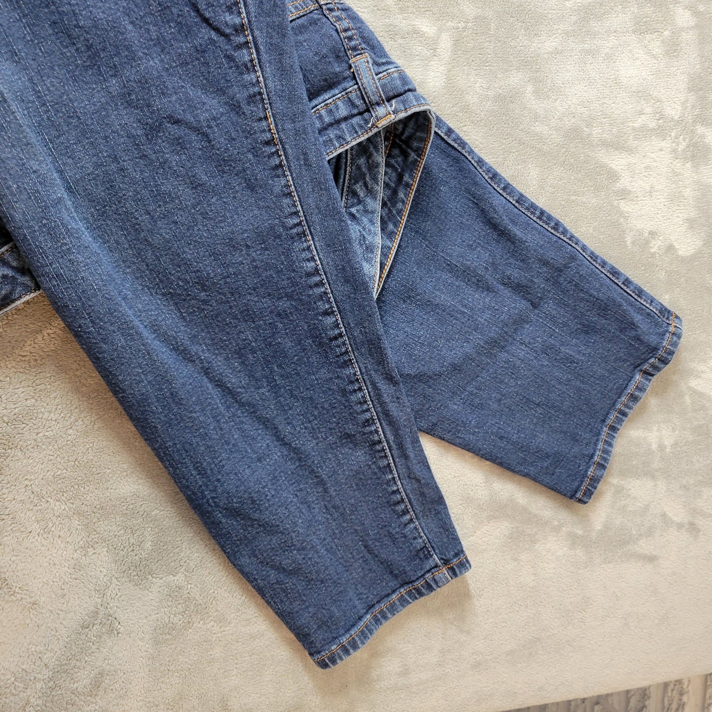 Venezia Jeans 28 Petite Womens Dark Blue Wash Straight Leg Stretch Denim SL62E