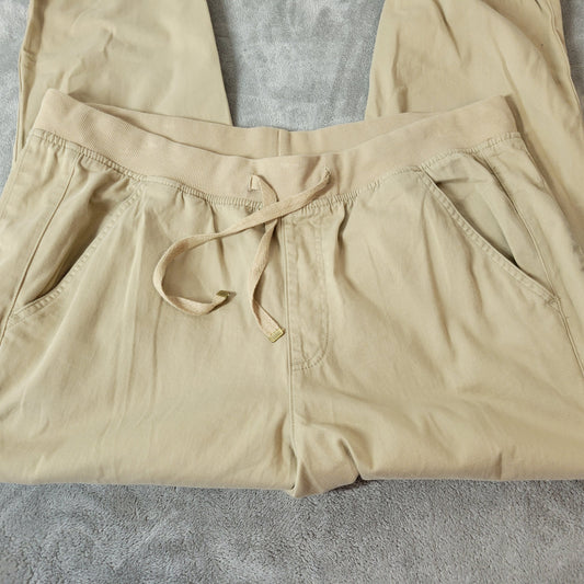 St John's Bay Jogger Pants XXL Womens Beige Pull On Drawstring C19E
