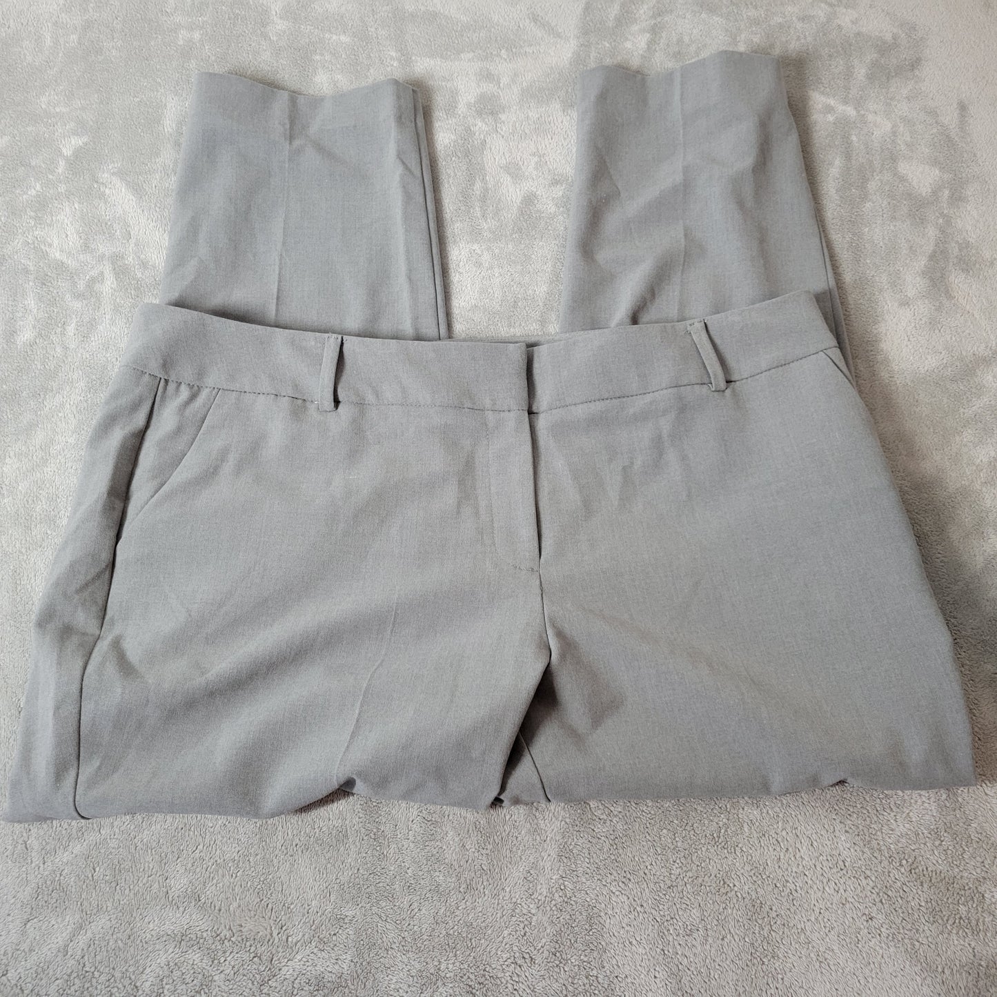 New York & Co Dress Pants 18 Womens Gray Straight Leg Stretch Work GRA75E