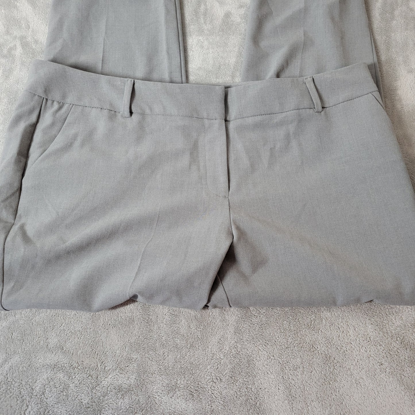 New York & Co Dress Pants 18 Womens Gray Straight Leg Stretch Work GRA75E
