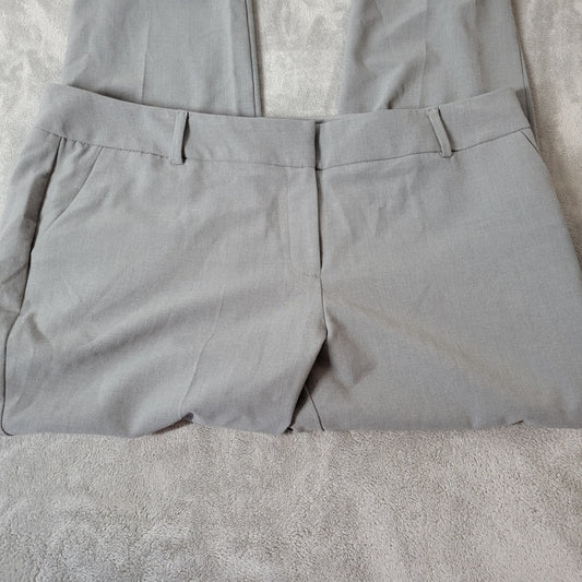 New York & Co Dress Pants 18 Womens Gray Straight Leg Stretch Work GRA75E