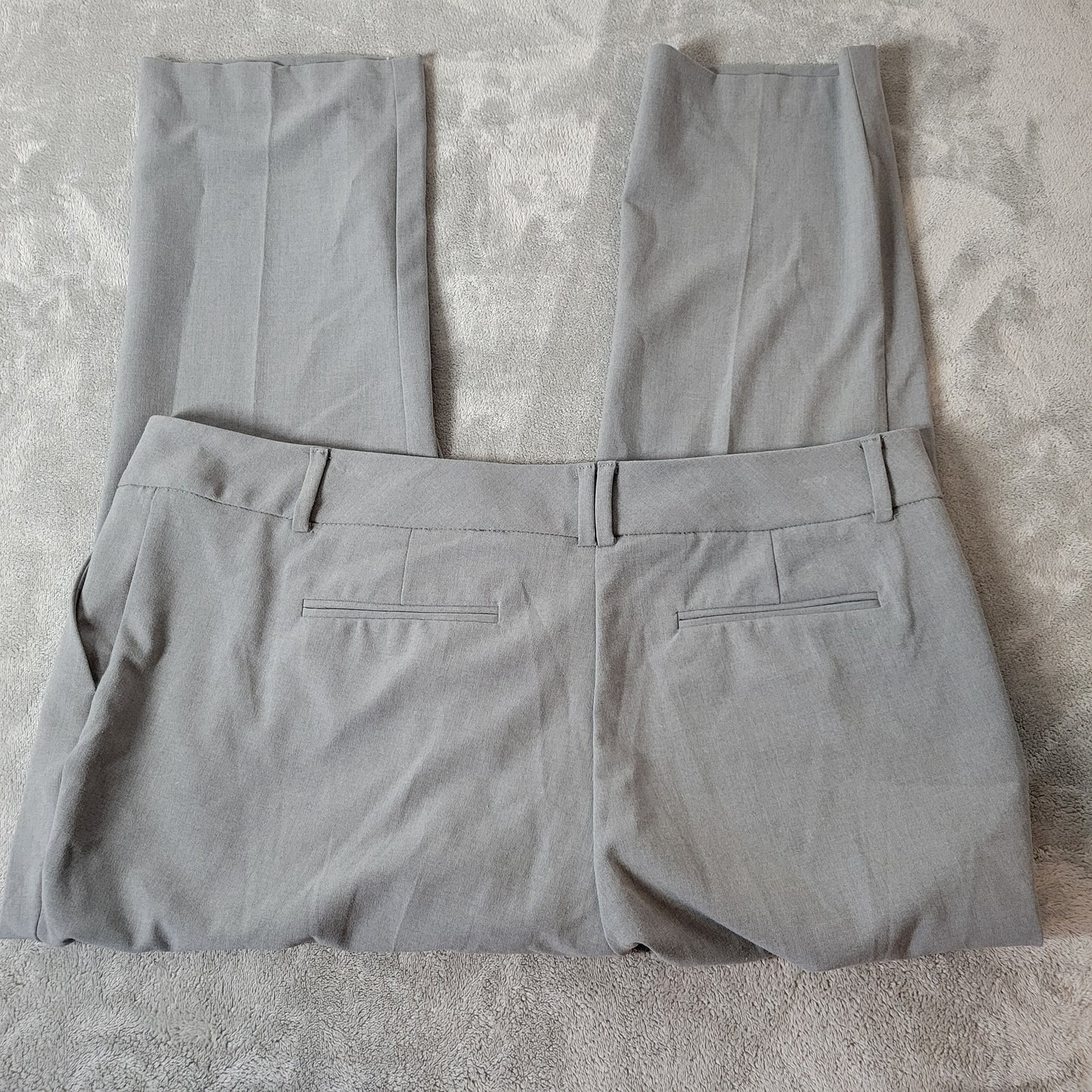 New York & Co Dress Pants 18 Womens Gray Straight Leg Stretch Work GRA75E