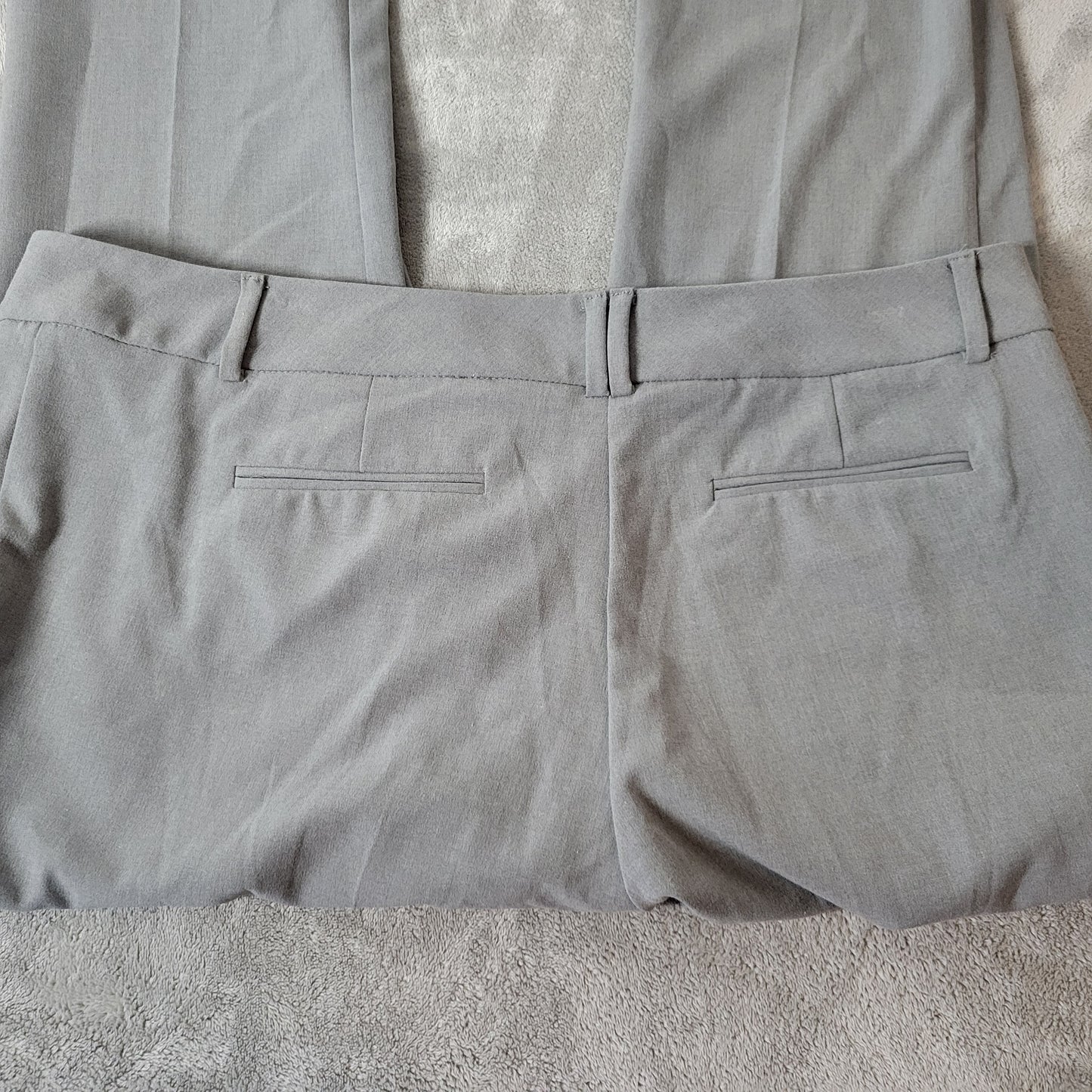 New York & Co Dress Pants 18 Womens Gray Straight Leg Stretch Work GRA75E