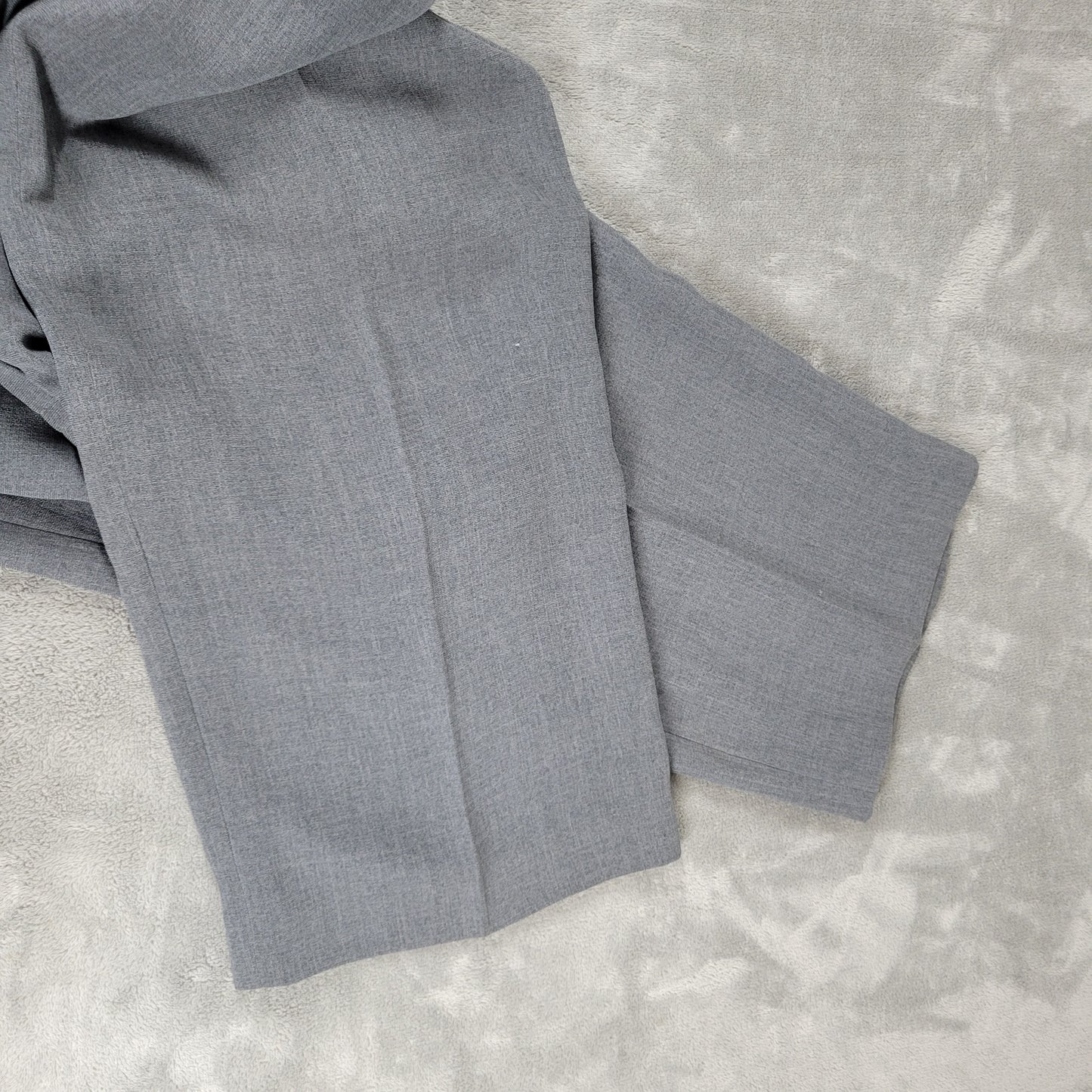 Worthington 18W Gray Straight Leg Dress Pants Pull On Elastic Waist B22E