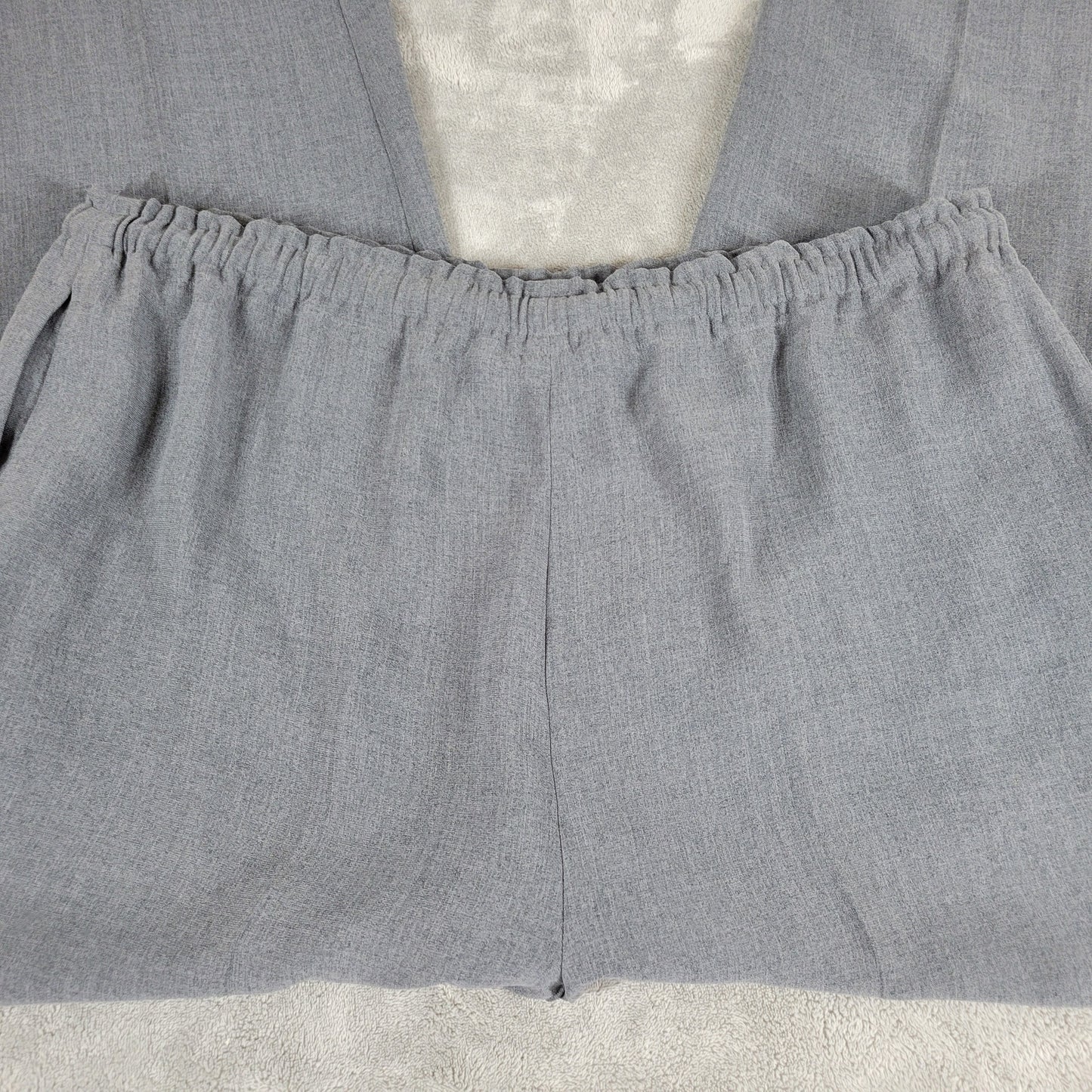 Worthington 18W Gray Straight Leg Dress Pants Pull On Elastic Waist B22E