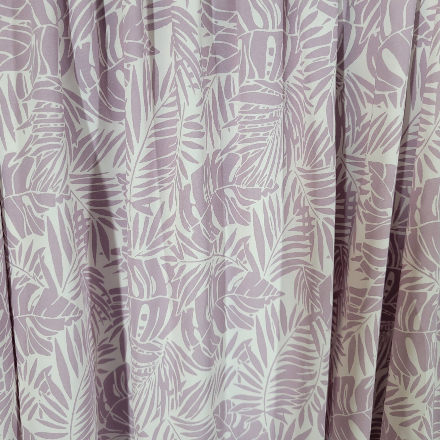 Lauren Taylor Womens XL Dress Purple White Tropical Palm Leaf Lace Trim FLO243E