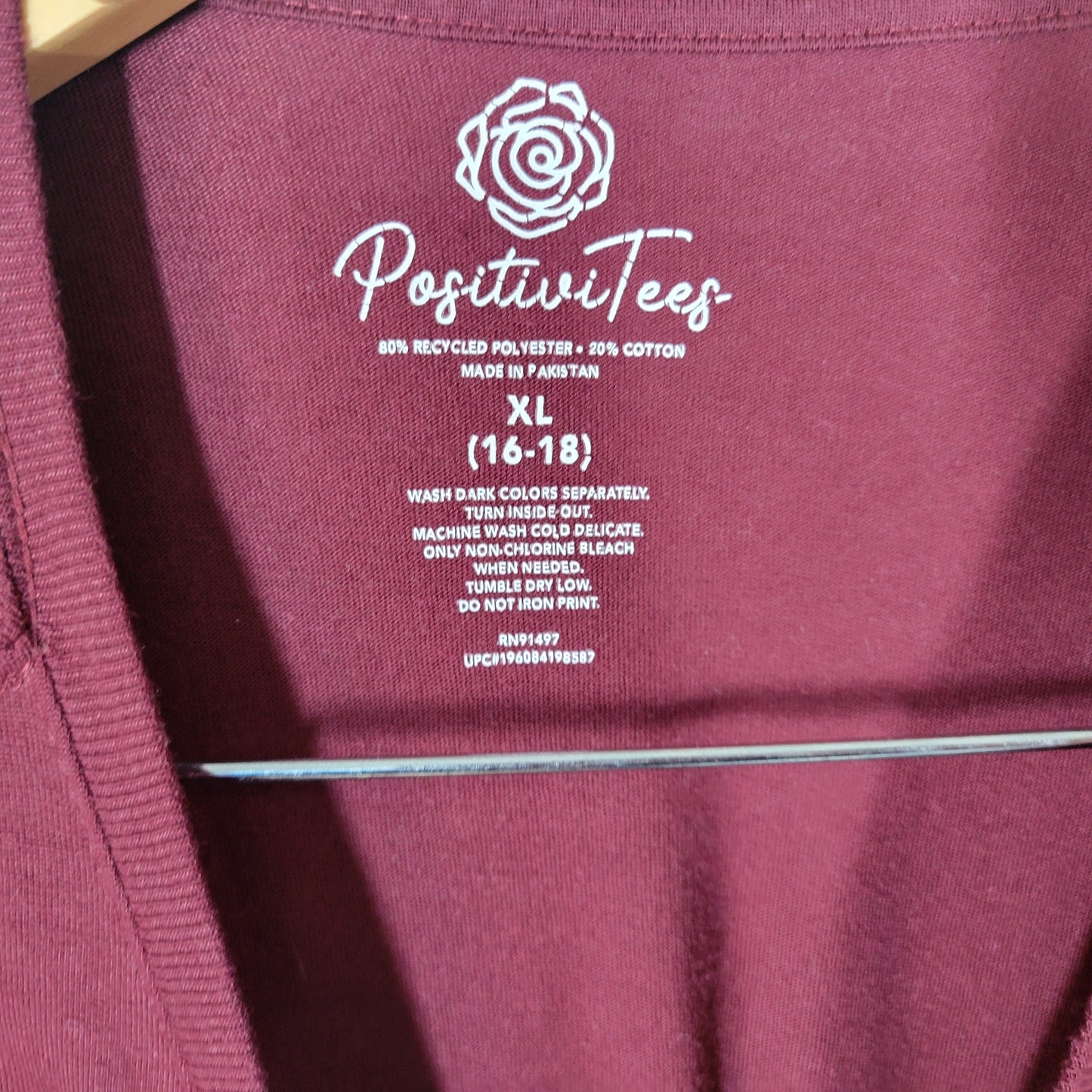 PositiviTees Womens XL Burgundy Hello Pumpkin Fall Short Sleeve T-Shirt BUR14E