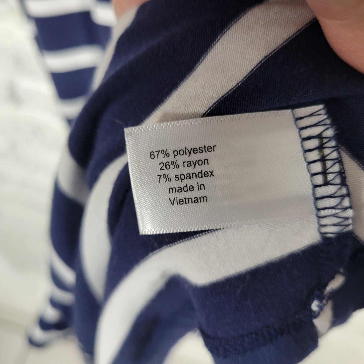 Lane Bryant Blue White Striped Asymmetric Hem Dress XL Plus Short Sleeve STR9E