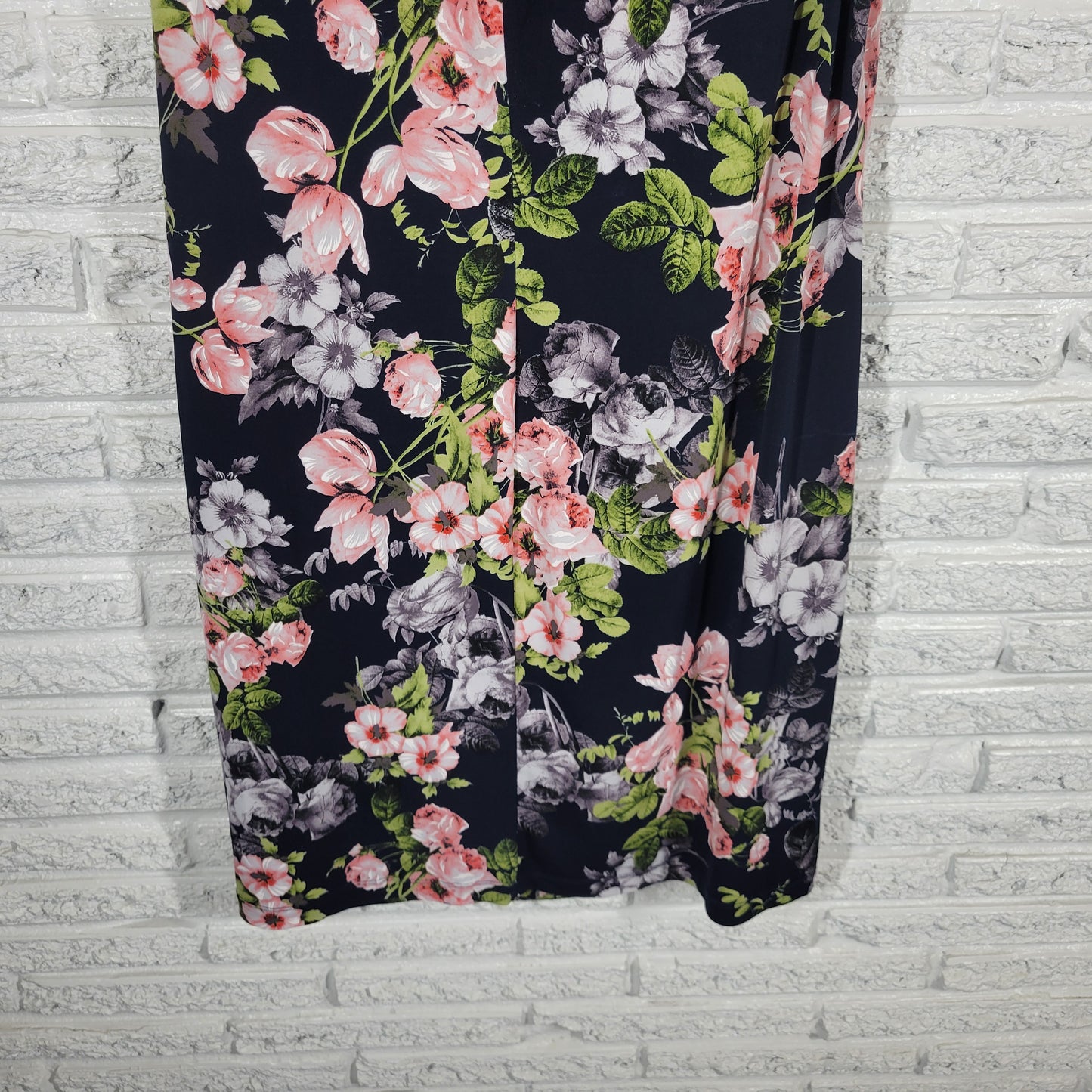 Connected 20W Blue Pink Floral Sheath Dress Plus Size Sleeveless FLO74E
