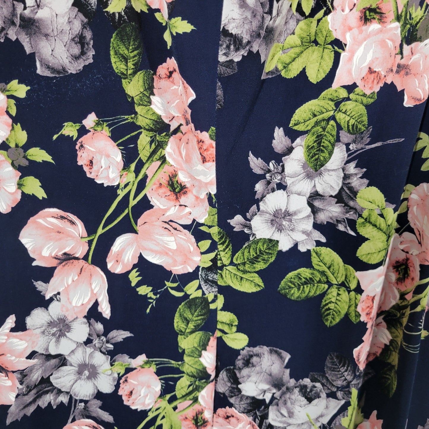 Connected 20W Blue Pink Floral Sheath Dress Plus Size Sleeveless FLO74E