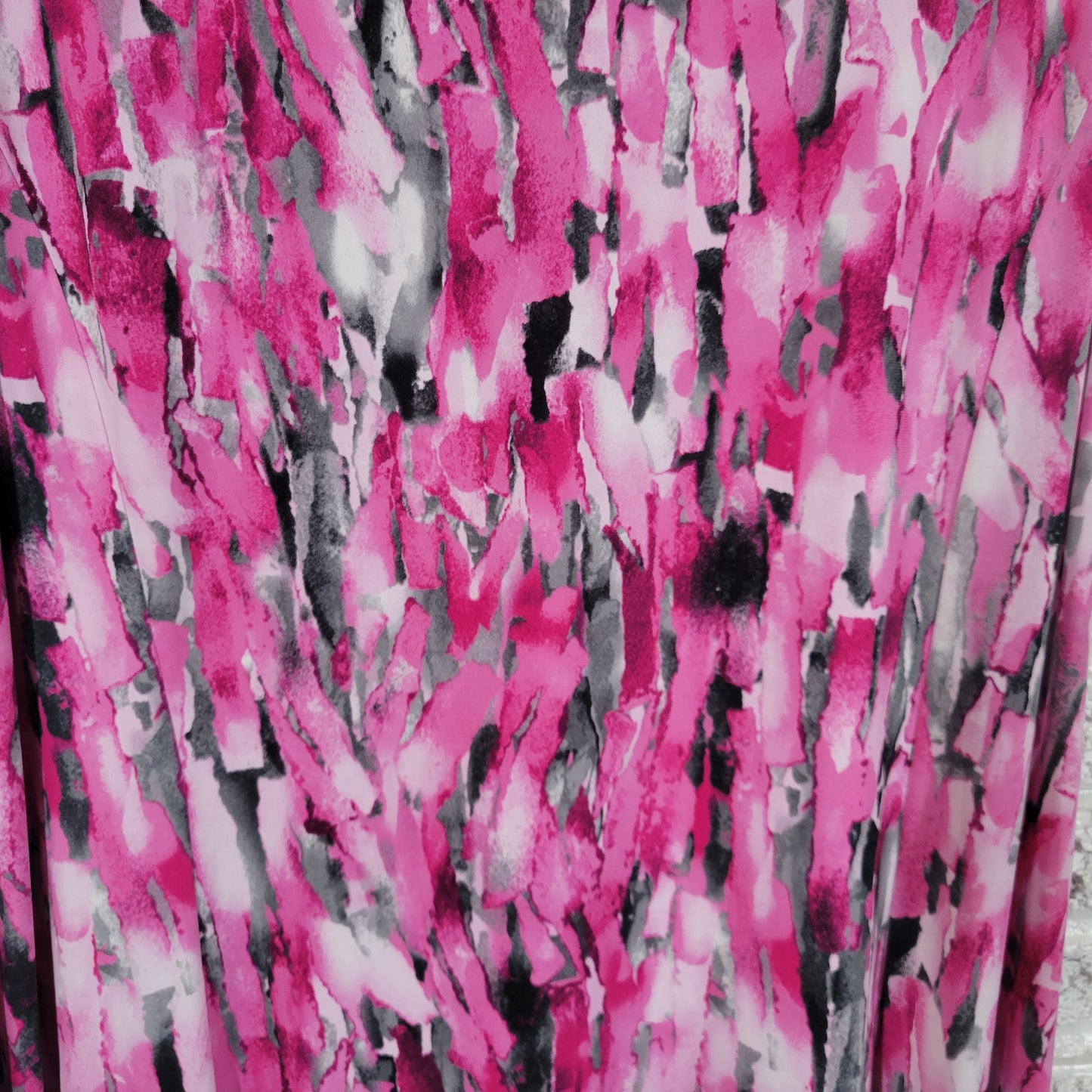 TanJay Gray Pink Watercolor Shift 22W Dress Plus Size Sleeveless Slit WAT96E