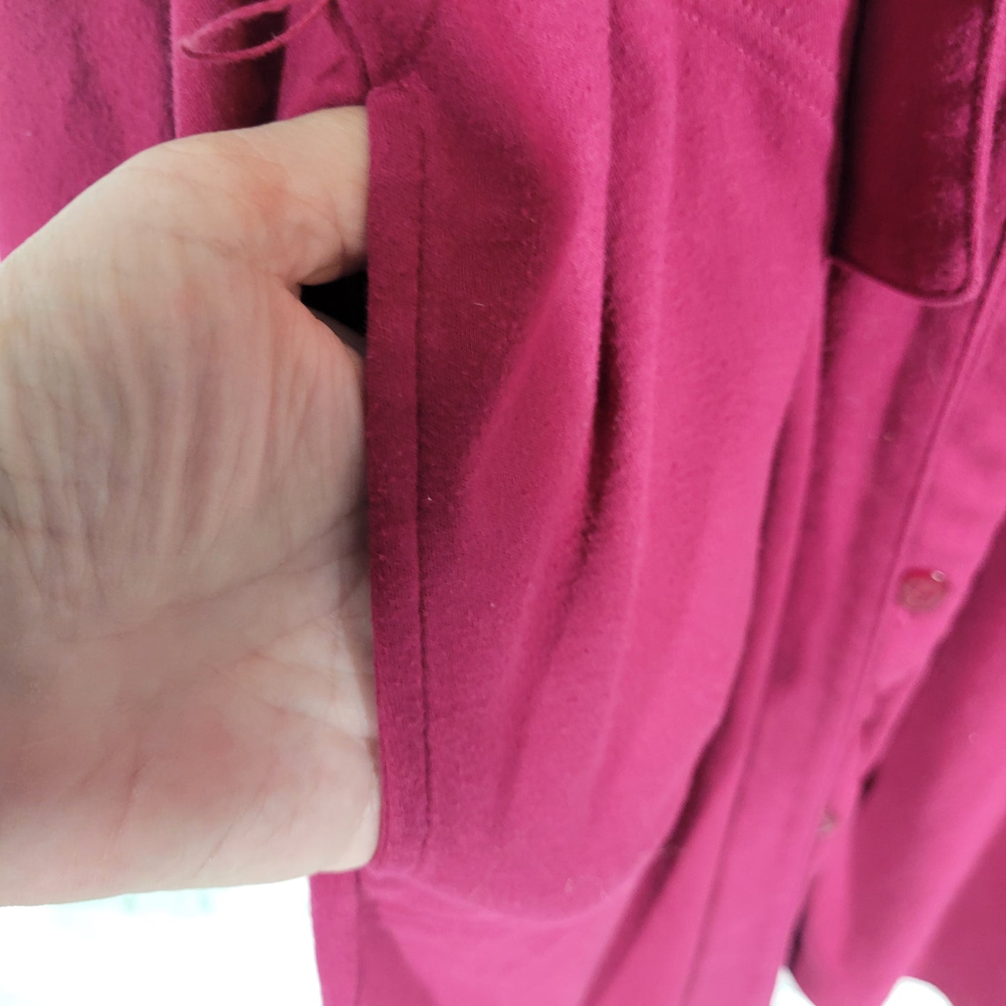 Carole Hochman 1X Burgundy Long Sleeve Robe Belted Plush Loungewear SWE93E