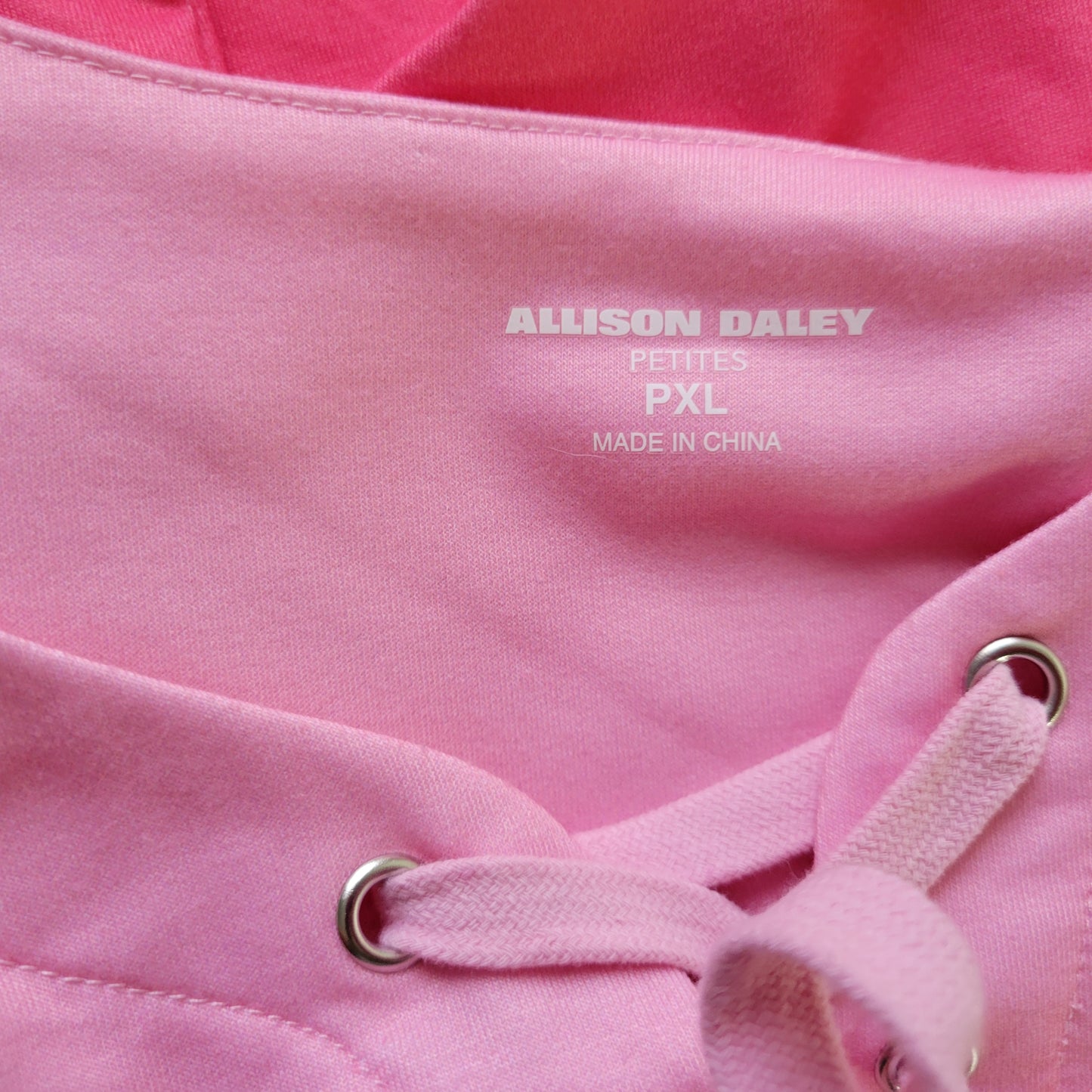 Allison Daley PXL Top Blouse Ombre Multicolor Lace Up Round Neck Petite A9XE
