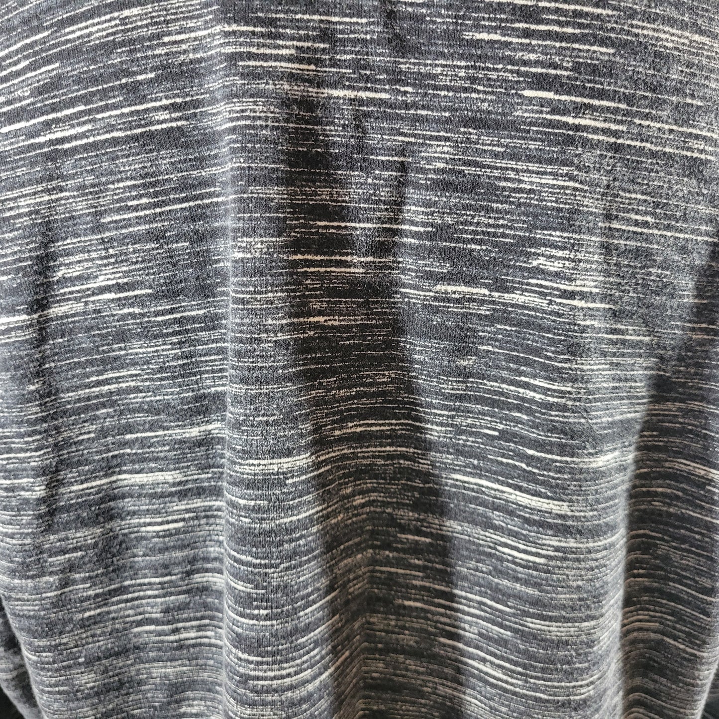 Croft Barrow 1/4 Zip Knit Top XL Women Long Sleeve Black White Heather BLA132E