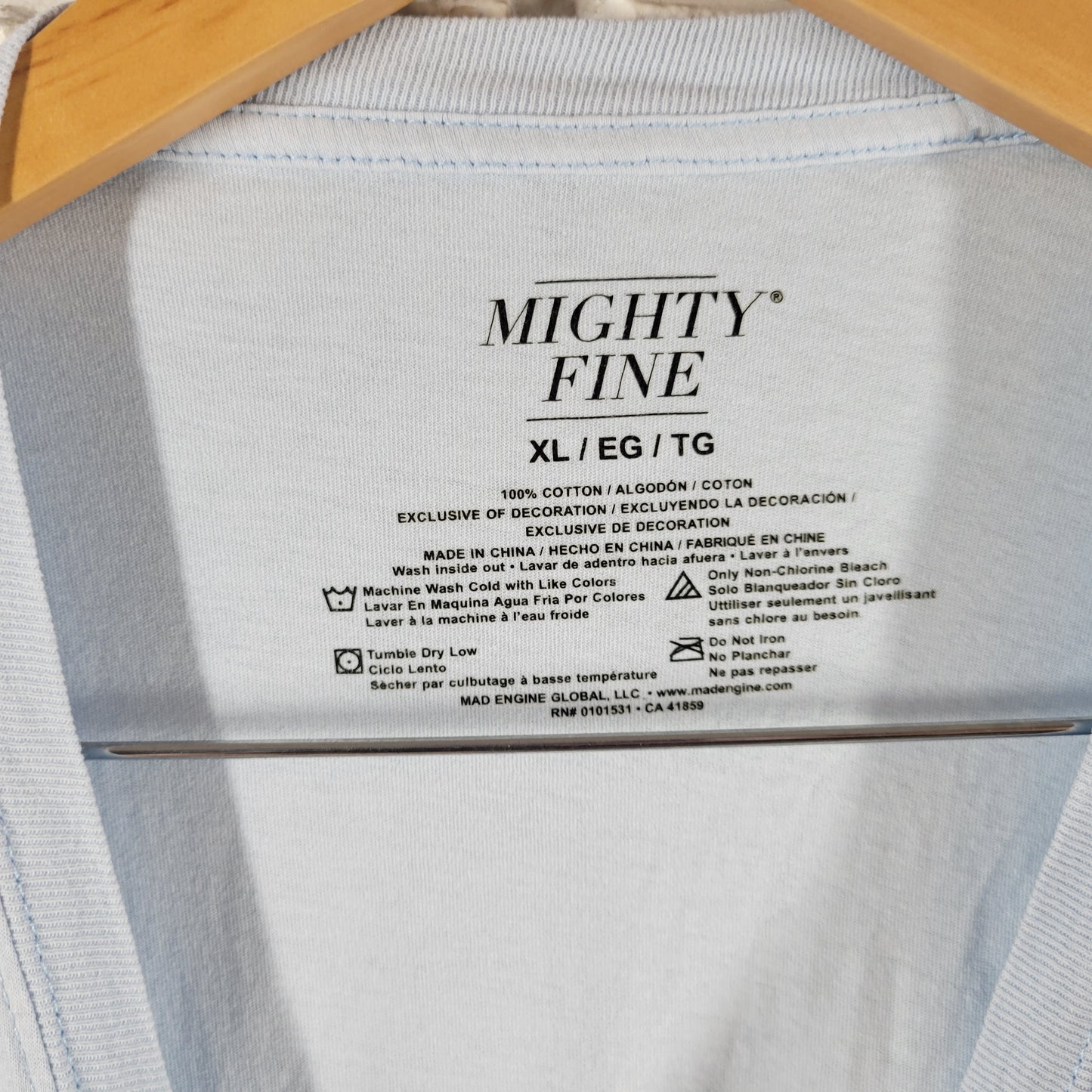 Mighty Fine XL Monaco Vintage Style Grand Prix Graphic T-Shirt Light Blue NOV53E