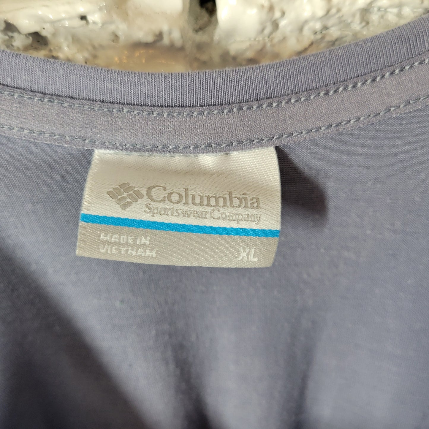 Columbia Tank Sheath Dress XL Blue Sleeveless Pockets Drawstring Crew BLU61E