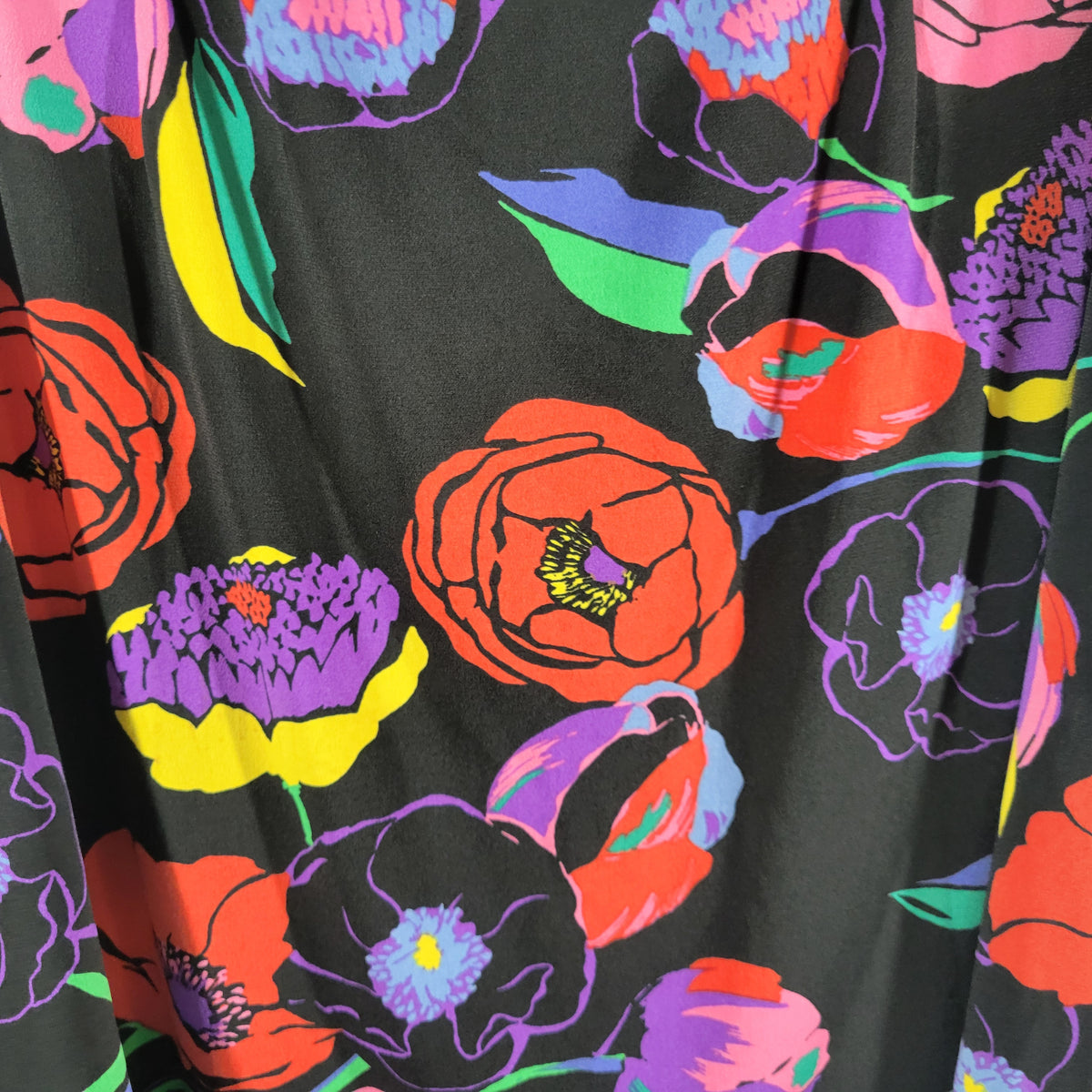 Susan Graver Skort 1X Plus Floral Pull On Elastic Waist Side Tie Casual FLO247XE