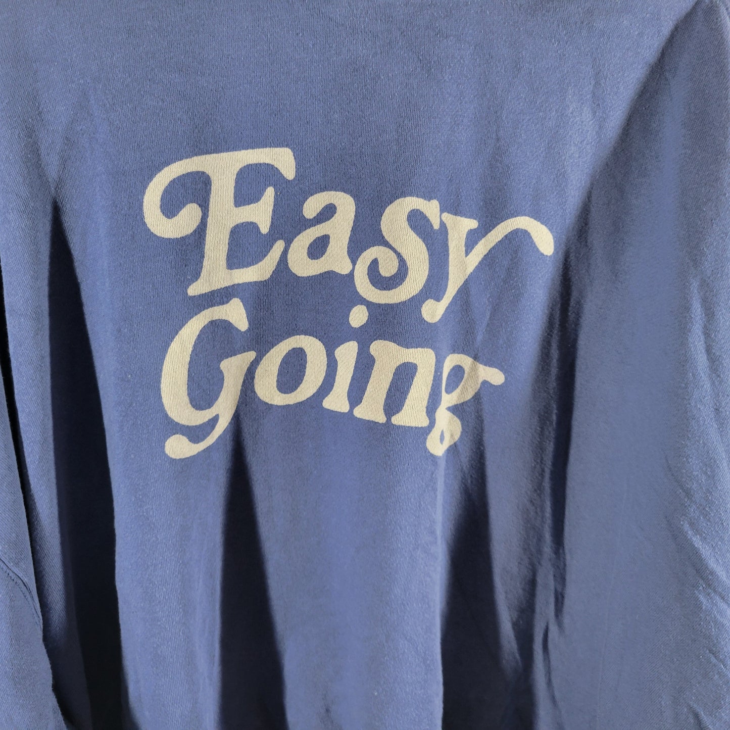 Old Navy Laid Back Easy Going Crop Sweatshirt 3X Blue Crew Neck SWE117E